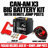 CAN-AM X3 BIG BATTERY KIT with REMOTE JUMP POSTS; 55Ah battery, mounting bracket and hardware included
