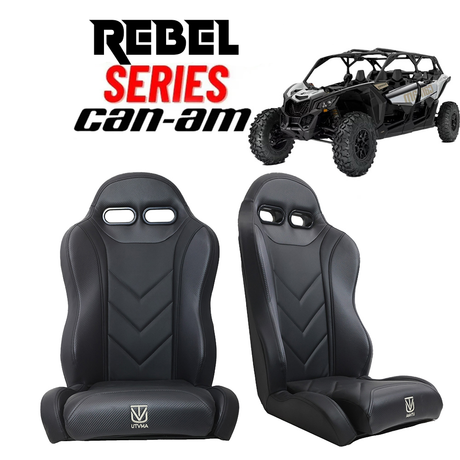 Photo of "Rebel" Series Pair of Front Suspension Bucket Seats Maverick X3 2 or 4 Seater (2017-2025) by UTV Mountain Accessories - Premium for UTVs / Side by Sides