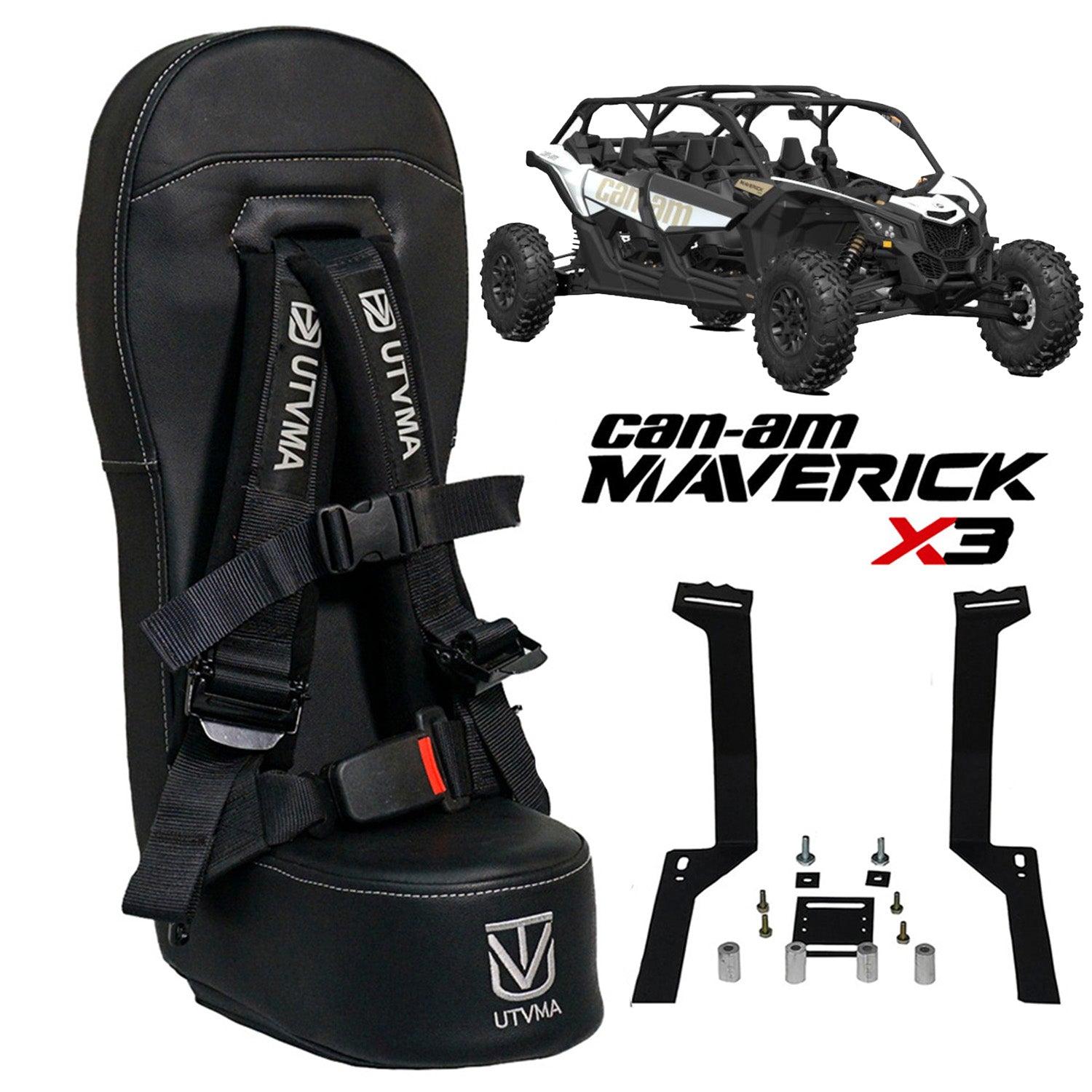 Photo of Maverick X3 Max Bump Seat (2017-2025) by UTV Mountain Accessories - Premium Bump Seats for UTVs / Side by Sides