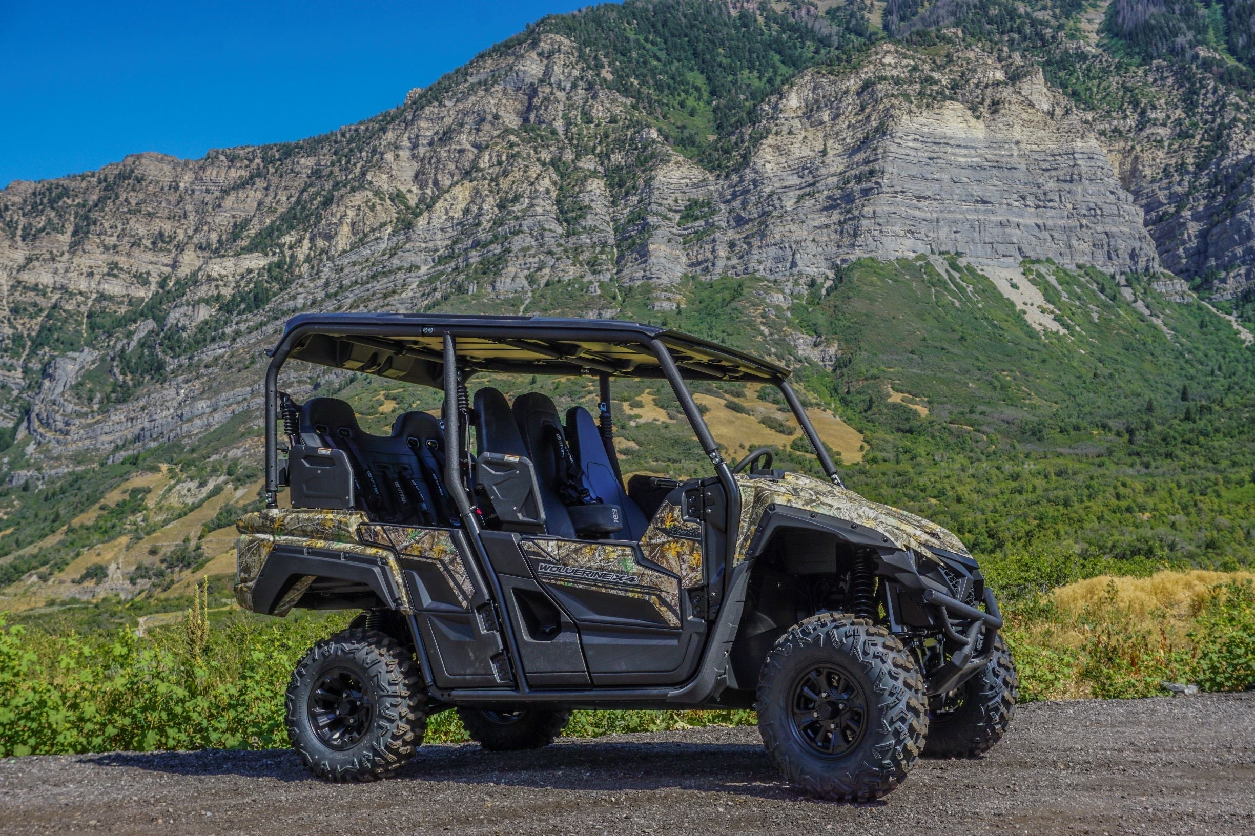 Photo of Yamaha Wolverine X4 Rear Bench Seat (2018-2025) W Harnesses by UTV Mountain Accessories - Premium Seats & Accessories for UTVs / Side by Sides