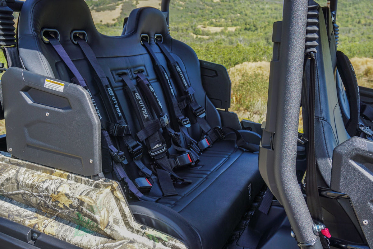 Photo of Yamaha Wolverine X4 Rear Bench Seat (2018-2025) W Harnesses by UTV Mountain Accessories - Premium Seats & Accessories for UTVs / Side by Sides