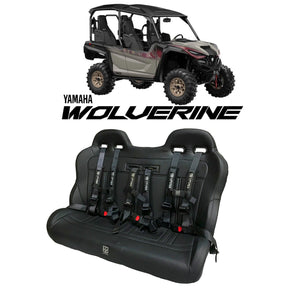 Photo of Yamaha Wolverine X4 Rear Bench Seat (2018-2025) W Harnesses by UTV Mountain Accessories - Premium Seats & Accessories for UTVs / Side by Sides