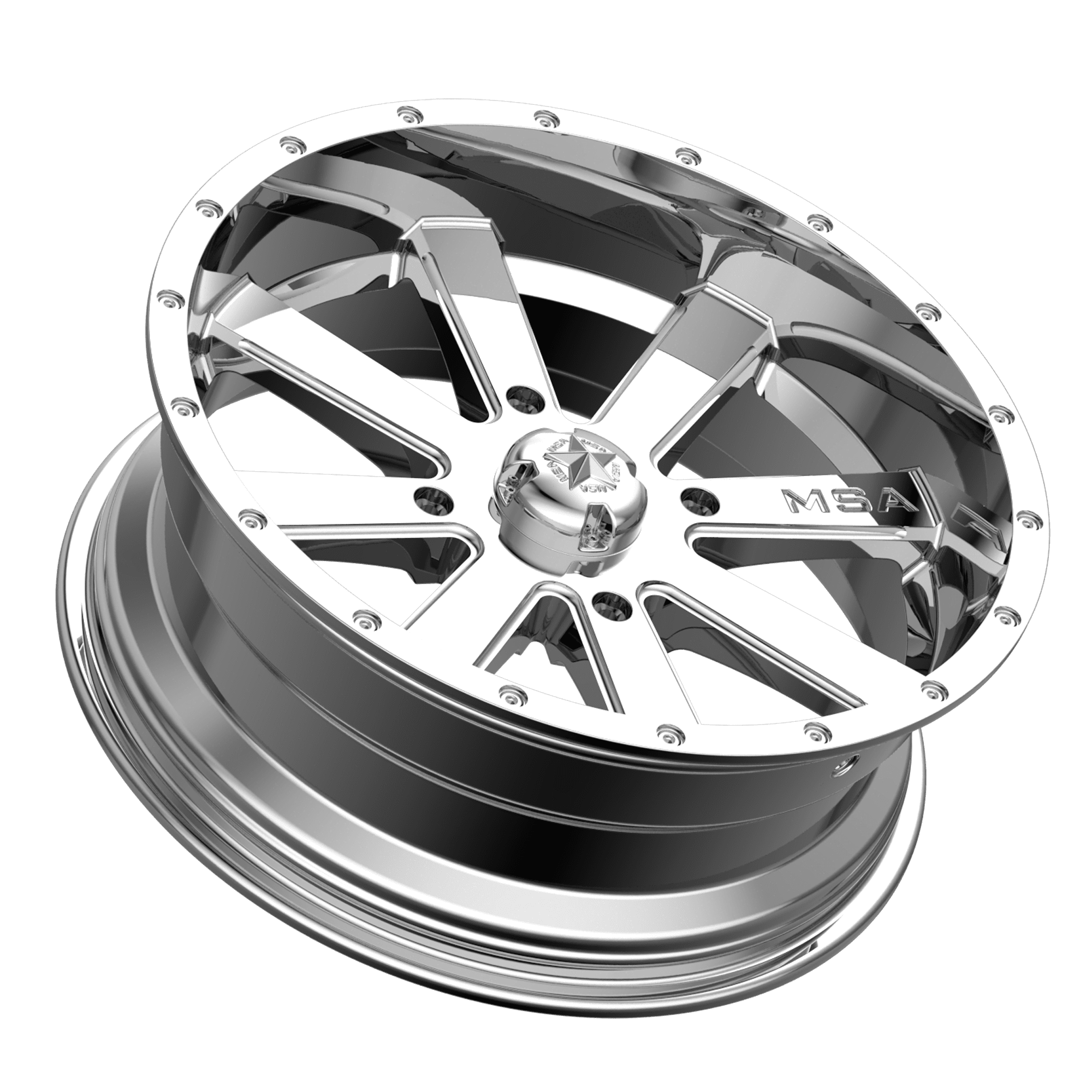 Photo of MSA M34 Flash - Chrome by MSA Offroad Wheels - Premium for UTVs / Side by Sides