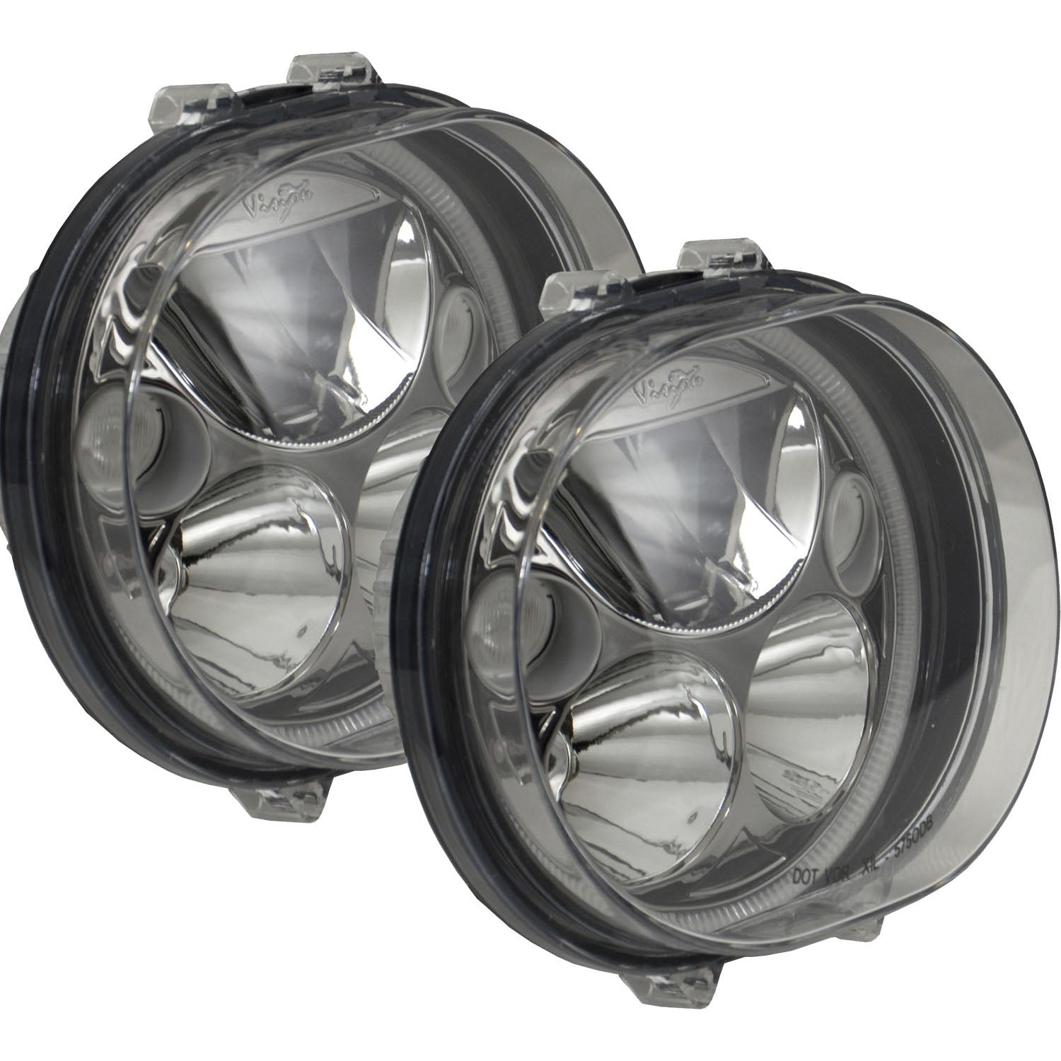 Photo of XMC 2004-2013 Road Glide Headlight Replacement Kit Black Chrome | White Halo by Vision X Off-Road - Premium LED Headlight for UTVs / Side by Sides
