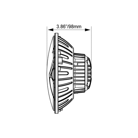 Photo of 7" VX Series LED Headlight Kit - Black Chrome | Amber Halo by Vision X Off-Road - Premium LED Headlight for UTVs / Side by Sides