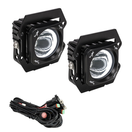 Photo of 2019+ Ford Ranger LED Fog light Kit With 3.0" Optimus Halo Lights by Vision X Off-Road - Premium Vehicle Specific Kit for UTVs / Side by Sides