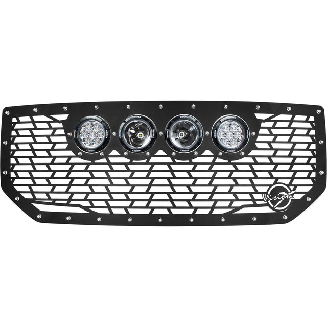 Photo of 2016-2019 GMC Sierra 1500 Cannon CG2 Grille with 4 CG2 4.5" Lights (2 Optic and 2 Reflectors) by Vision X Off-Road - Premium Vehicle Specific Kit for UTVs / Side by Sides