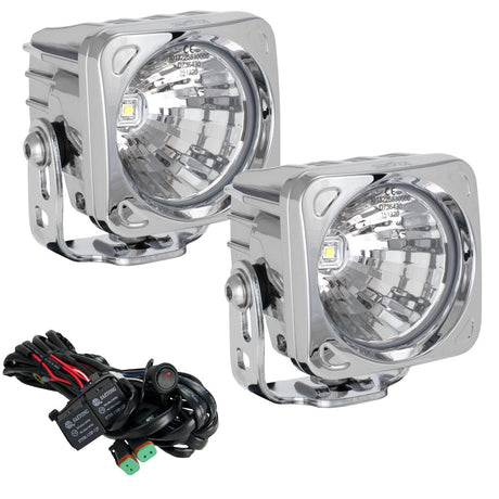 Photo of 3" Optimus Chrome Square 20° Beam LED Light Kit by Vision X Off-Road - Premium Light Pods for UTVs / Side by Sides