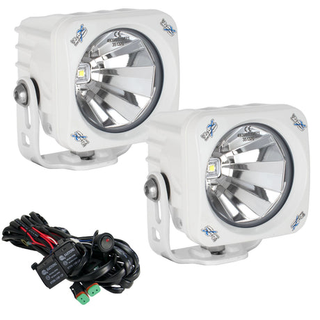 Photo of 3.7" White Optimus Square 60º Beam LED Light Kit by Vision X Off-Road - Premium Light Pods for UTVs / Side by Sides
