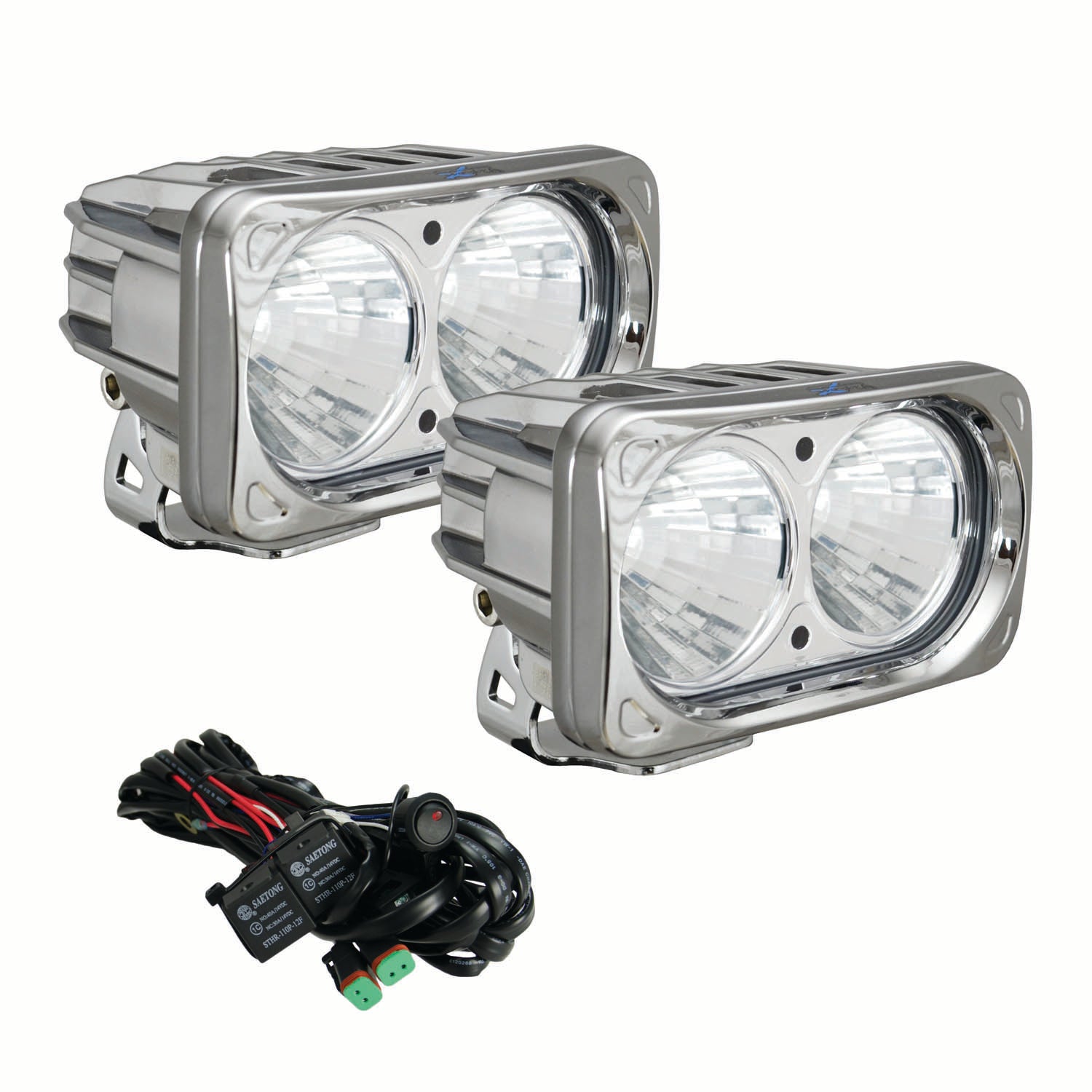 Photo of 6? Chrome Optimus Dual 20° Beam LED Light Kit by Vision X Off-Road - Premium LED Driving Light for UTVs / Side by Sides