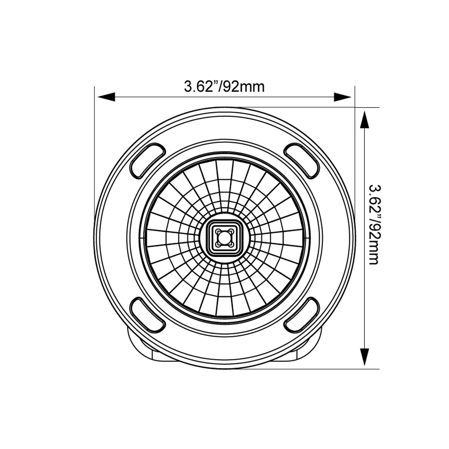 Photo of 3.7" Optimus Round 20° Beam LED Light by Vision X Off-Road - Premium LED Driving Light for UTVs / Side by Sides