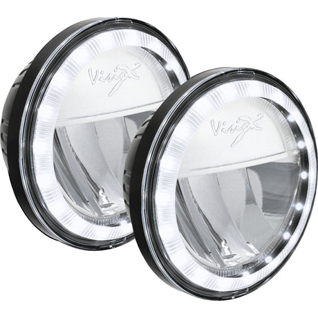Photo of XMC 4.5" LED Passing Lamp Halo Upgrade Kit | Chrome by Vision X Off-Road - Premium Light Pods for UTVs / Side by Sides