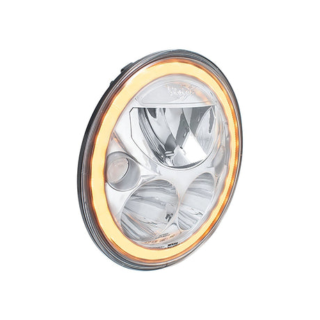 Photo of 5.75" XMC Motorcycle LED Chrome | Amber Halo by Vision X Off-Road - Premium Light Pods for UTVs / Side by Sides