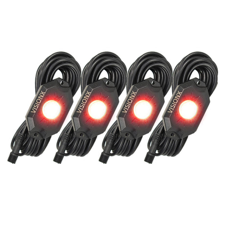 Photo of XP LED Rock Light 4 Pod Kit by Vision X Off-Road - Premium LED Accent Lighting for UTVs / Side by Sides
