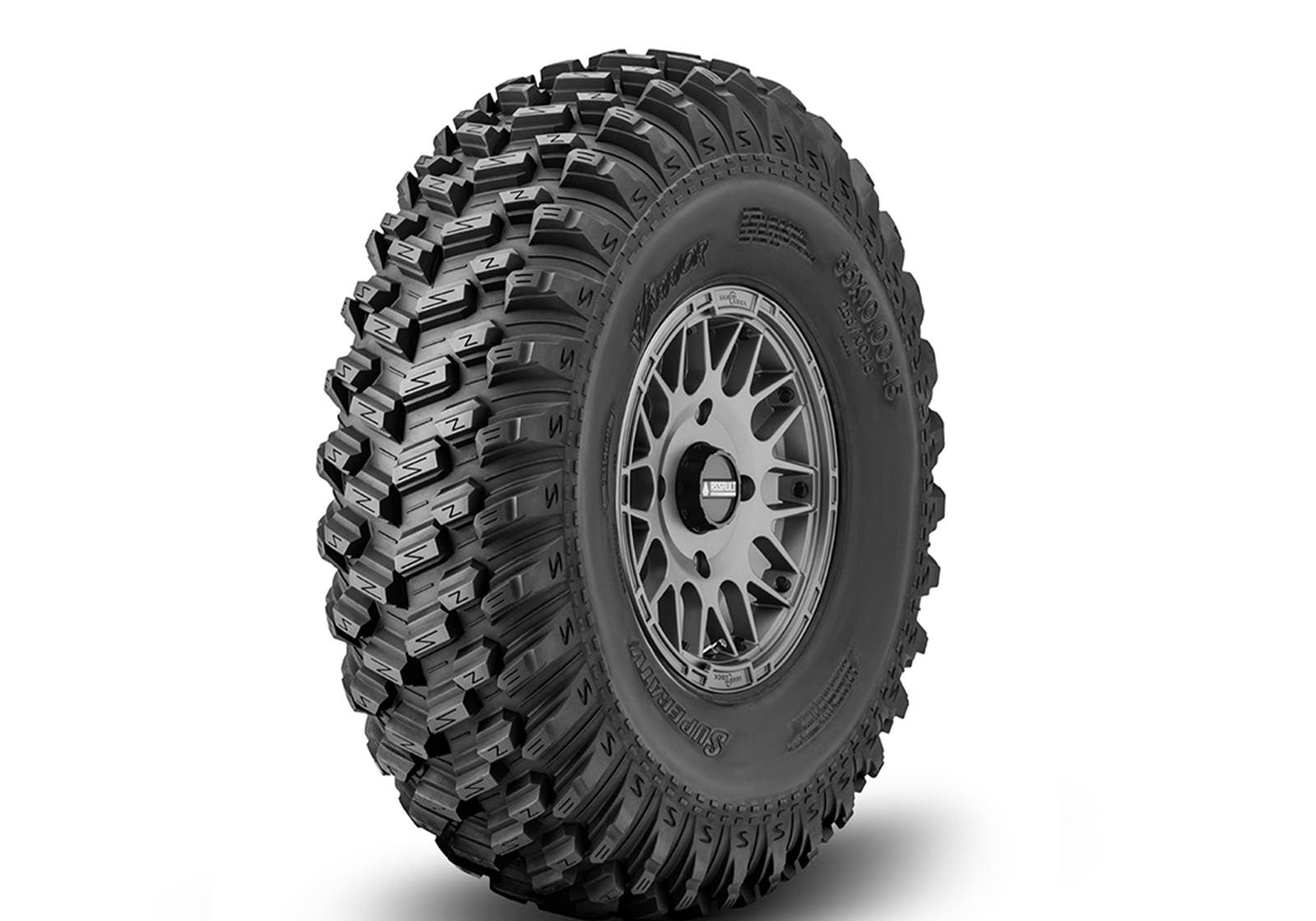 Standard XT Warrior Tires 32x10x15 on 15x7 Assault Industries Hellfire Matte Titanium Wheels 5/4.5 Pattern