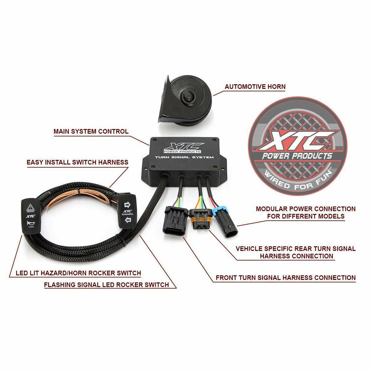 Photo of Polaris Ranger XP 1000 Ride Command Turn Signal System with Horn by XTC Power Products - Premium Street Legal Kits for UTVs / Side by Sides