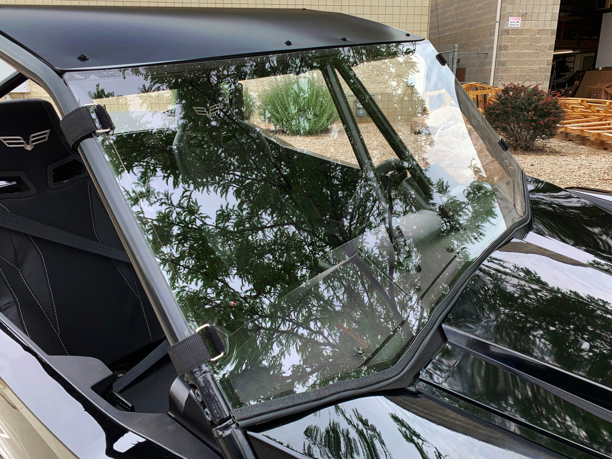 Photo of Wildcat XX Full Polycarbonate Windshield with Quick Straps by UTVZILLA - Premium for UTVs / Side by Sides