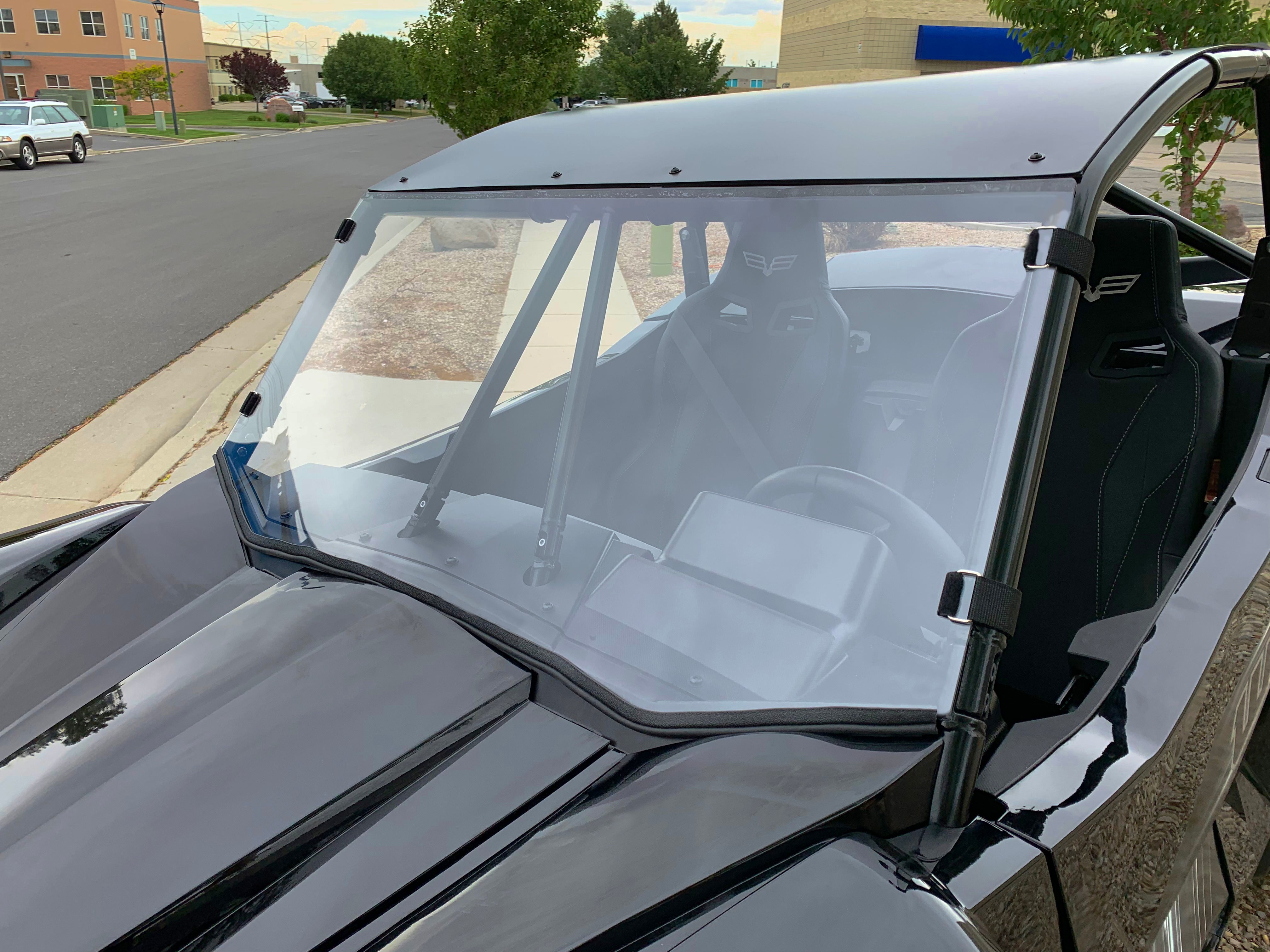 Photo of Wildcat XX Full Polycarbonate Windshield with Quick Straps by UTVZILLA - Premium for UTVs / Side by Sides