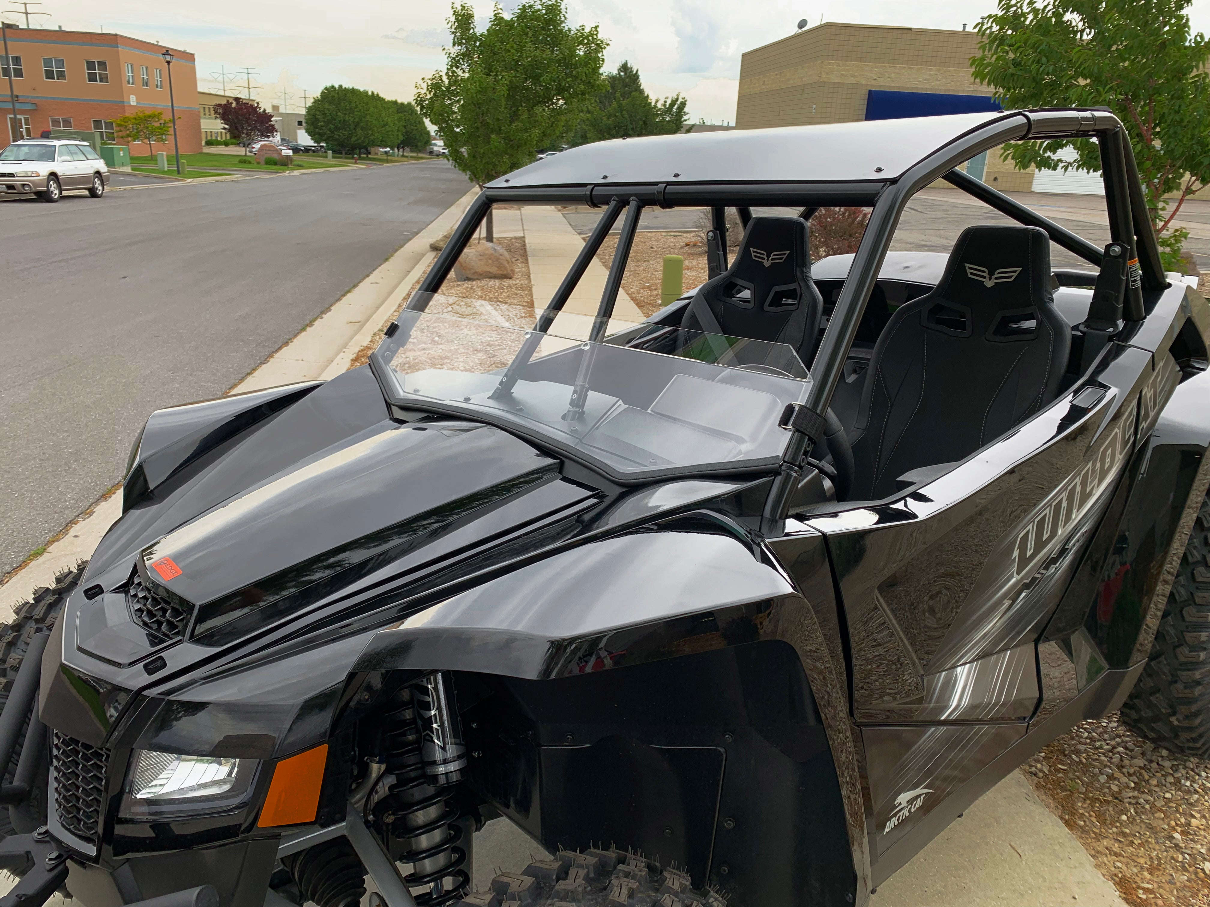 Photo of Wildcat XX Polycarbonate Half Windshield with Quick Straps by UTVZILLA - Premium for UTVs / Side by Sides