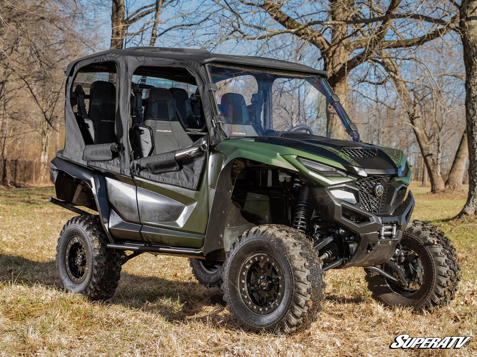 Photo of SuperATV Yamaha Wolverine RMAX 1000 Primal Soft Cab Enclosure Upper Doors by SuperATV - Premium Cab Enclosures for UTVs / Side by Sides