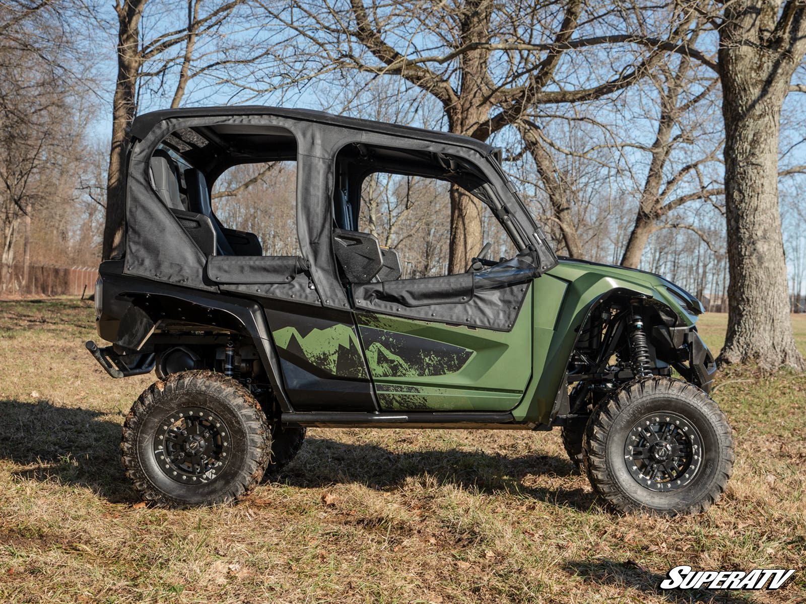 Photo of SuperATV Yamaha Wolverine RMAX 1000 Primal Soft Cab Enclosure Upper Doors by SuperATV - Premium Cab Enclosures for UTVs / Side by Sides