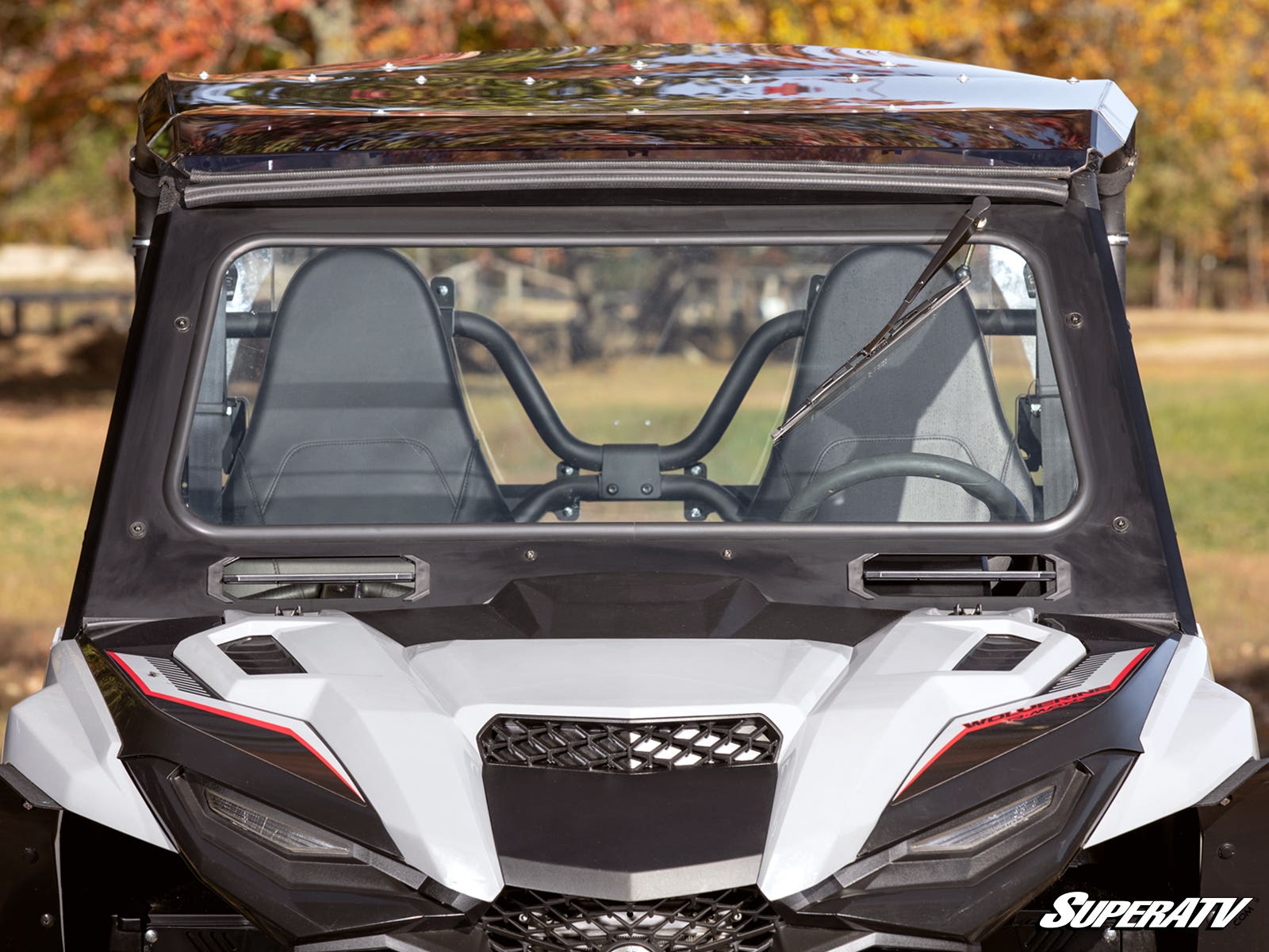 Photo of SuperATV Yamaha Wolverine RMAX 1000 Glass Windshield by SuperATV - Premium Windshields for UTVs / Side by Sides