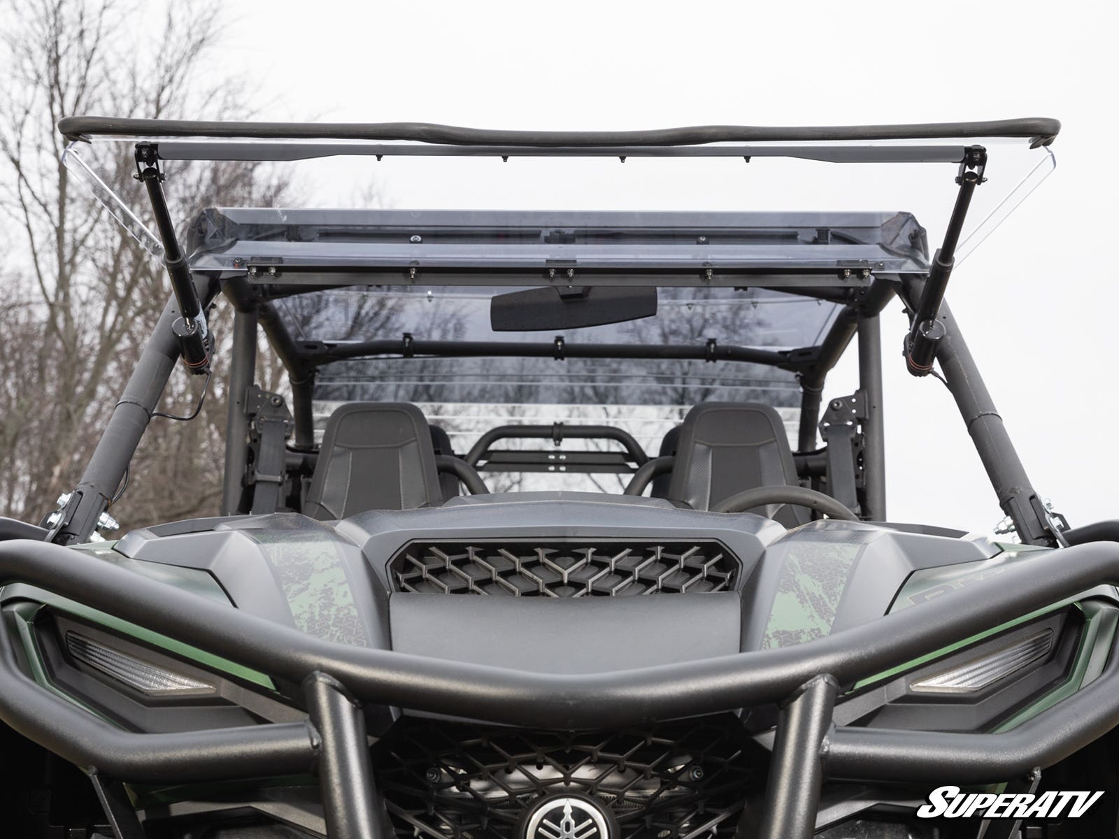 Photo of SuperATV Yamaha Wolverine RMAX MaxDrive Power Flip Windshield by SuperATV - Premium Windshields for UTVs / Side by Sides