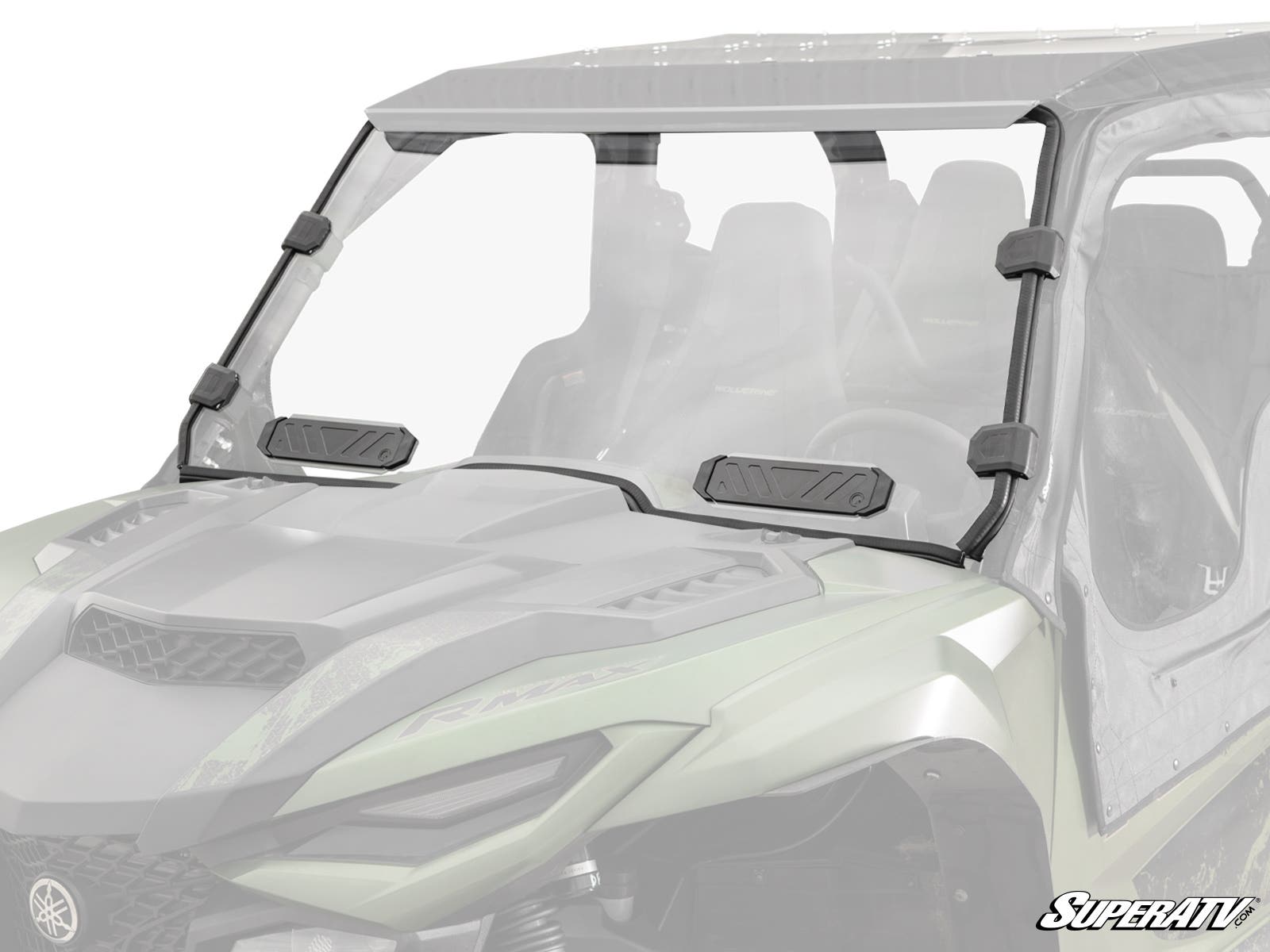 Photo of SuperATV Yamaha Wolverine RMAX Vented Full Windshield by SuperATV - Premium Windshields for UTVs / Side by Sides