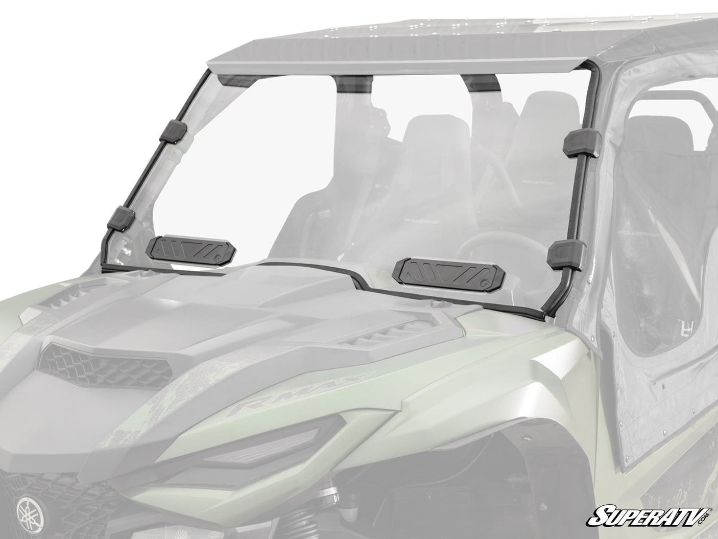 Photo of SuperATV Yamaha Wolverine RMAX Vented Full Windshield by SuperATV - Premium Windshields for UTVs / Side by Sides
