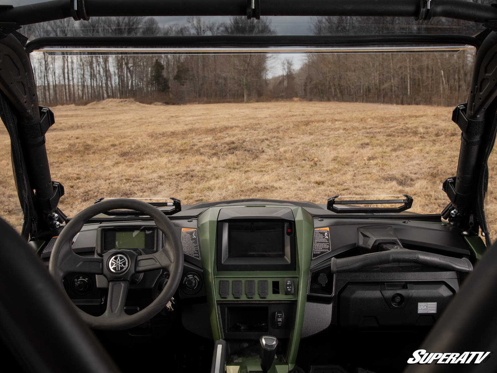 Photo of SuperATV Yamaha Wolverine RMAX Vented Full Windshield by SuperATV - Premium Windshields for UTVs / Side by Sides