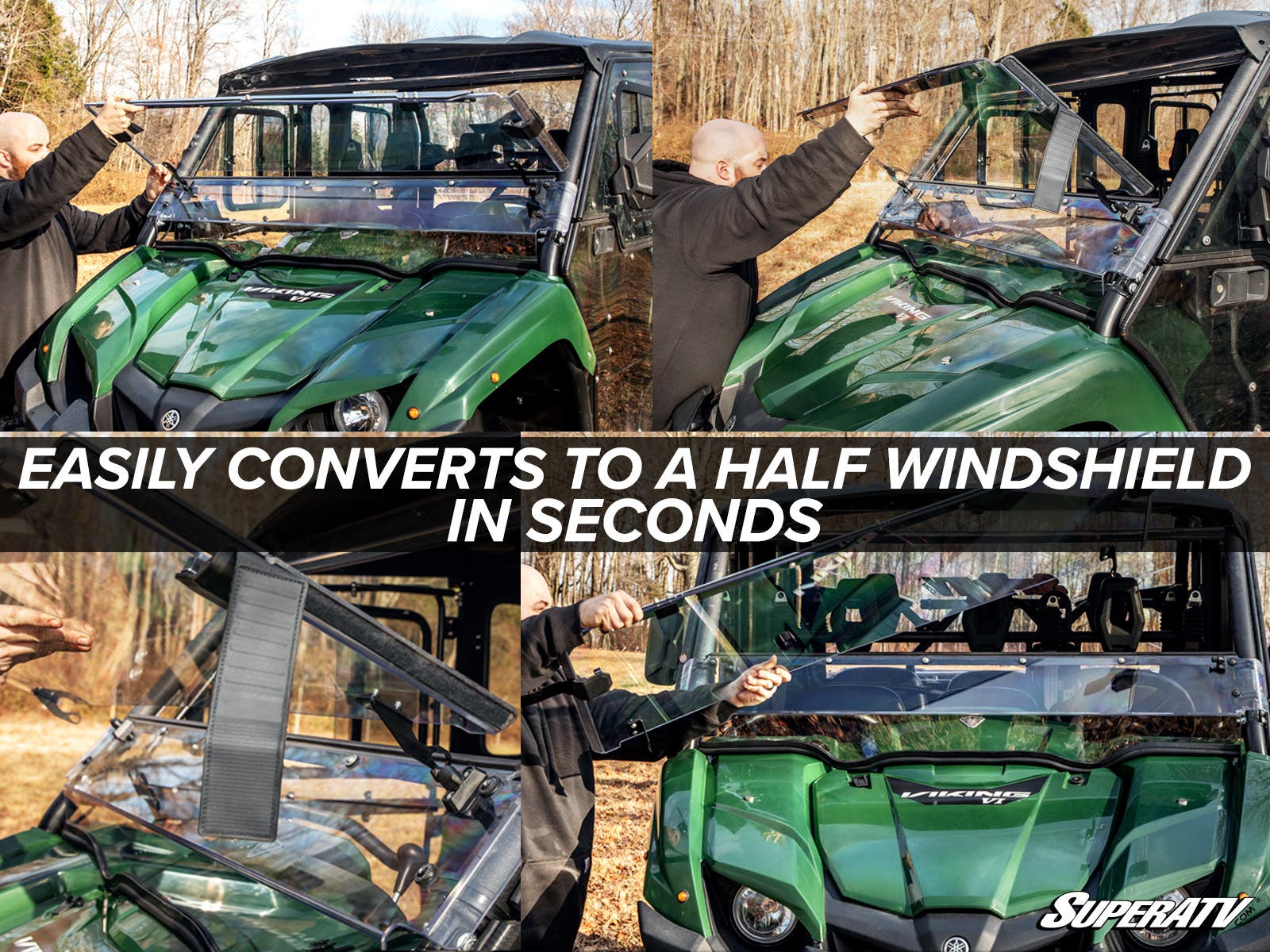 Photo of SuperATV Yamaha Viking 3-in-1 Windshield by SuperATV - Premium Windshields for UTVs / Side by Sides