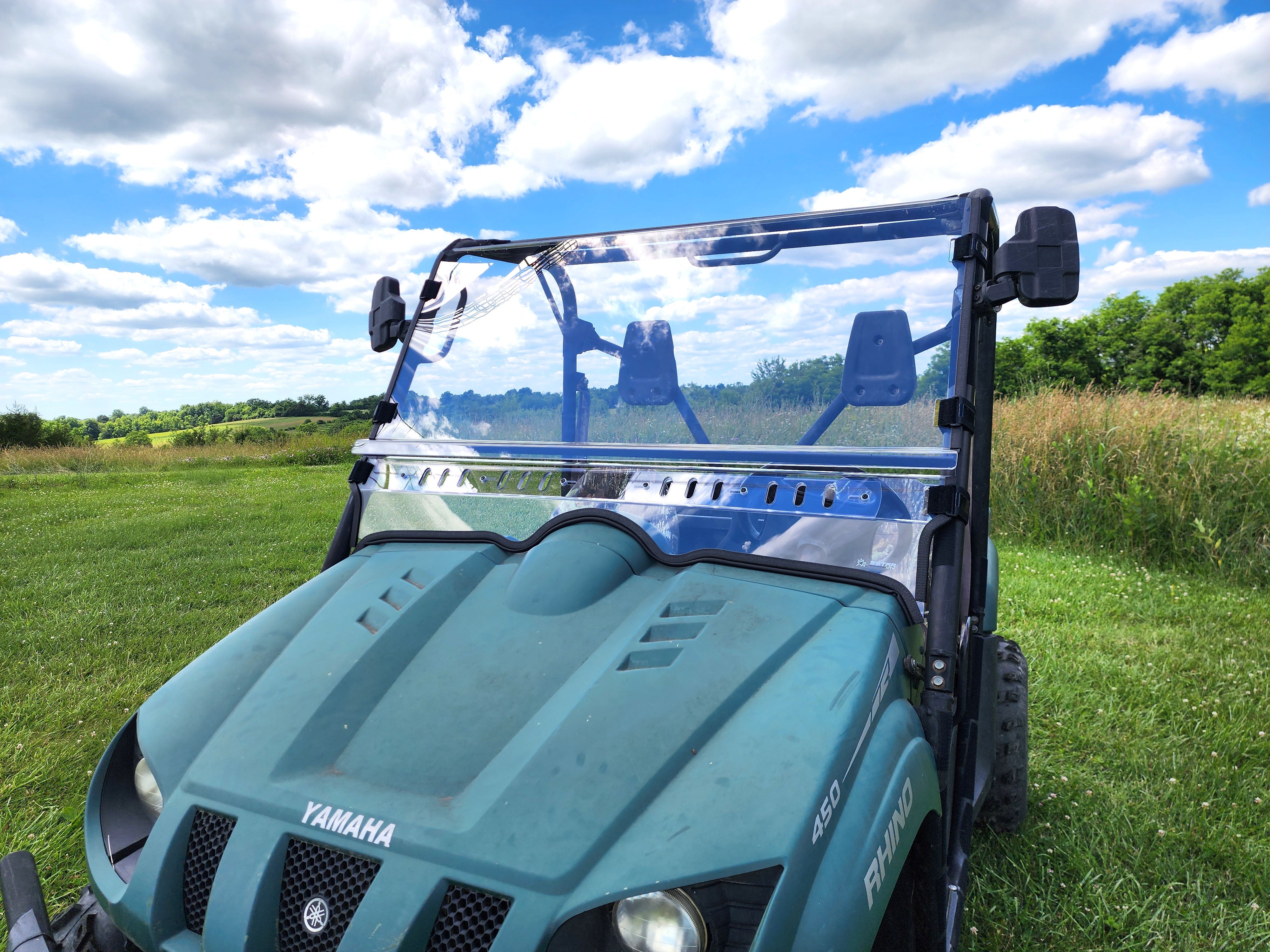 Photo of Yamaha Rhino - 2 Pc Scratch-Resistant Windshield by 3 Star UTV - Premium Windshields for UTVs / Side by Sides