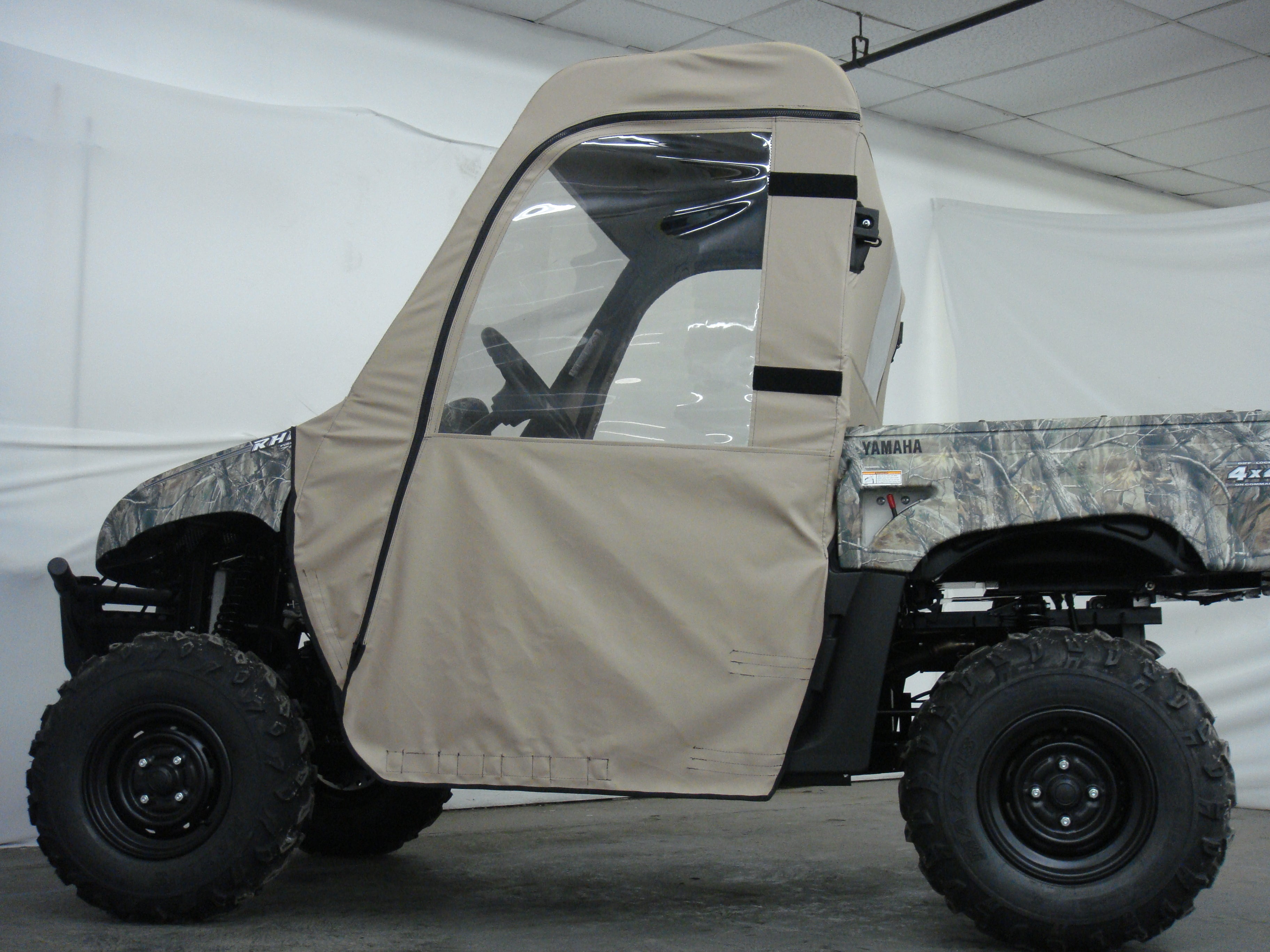 Photo of Yamaha Rhino - Full Cab Enclosure with Vinyl Windshield (Full Doors) by 3 Star UTV - Premium Enclosures for UTVs / Side by Sides