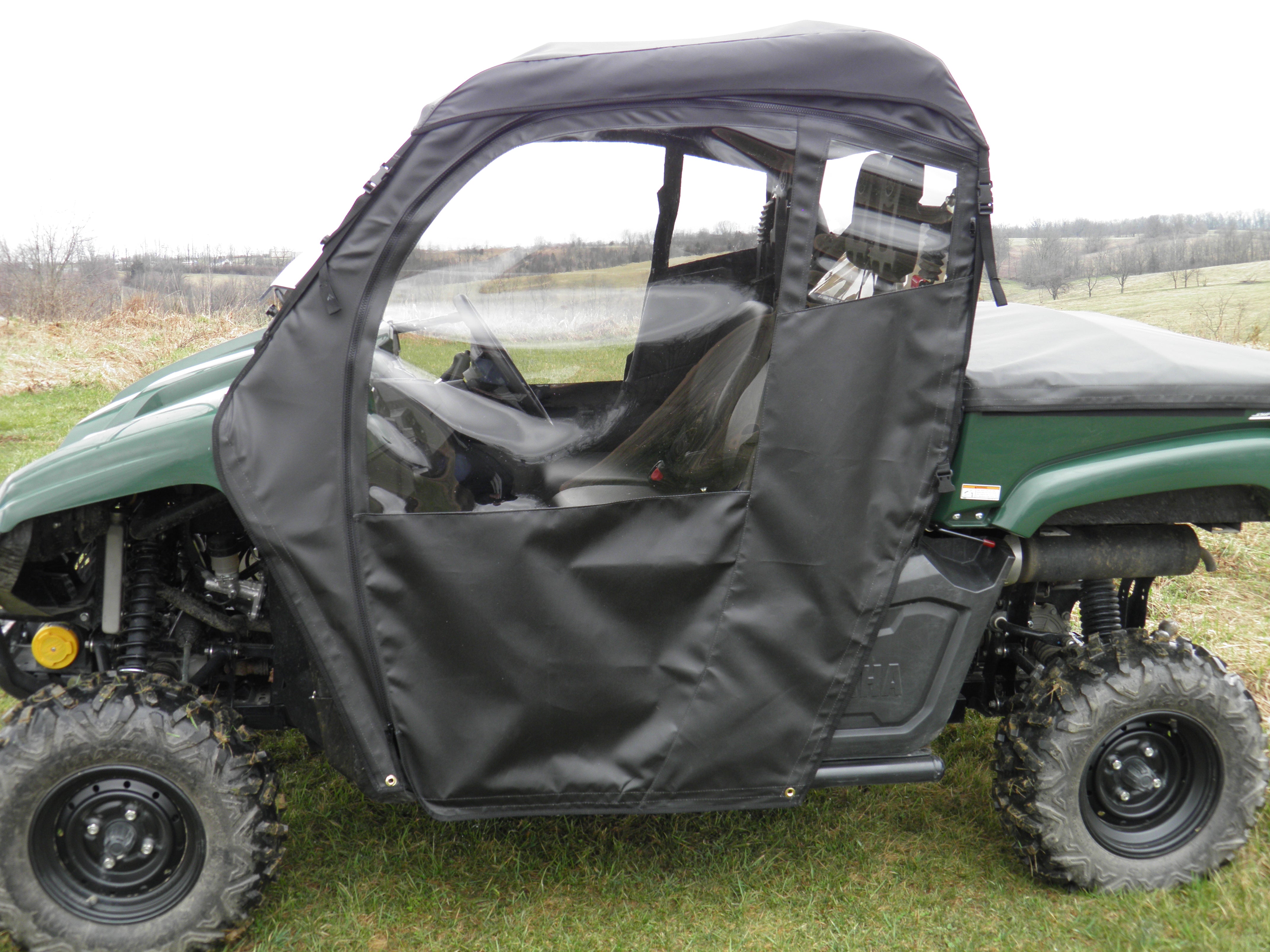 Photo of Yamaha Viking - Full Cab Enclosure with Vinyl Windshield (Full Doors) by 3 Star UTV - Premium Enclosures for UTVs / Side by Sides