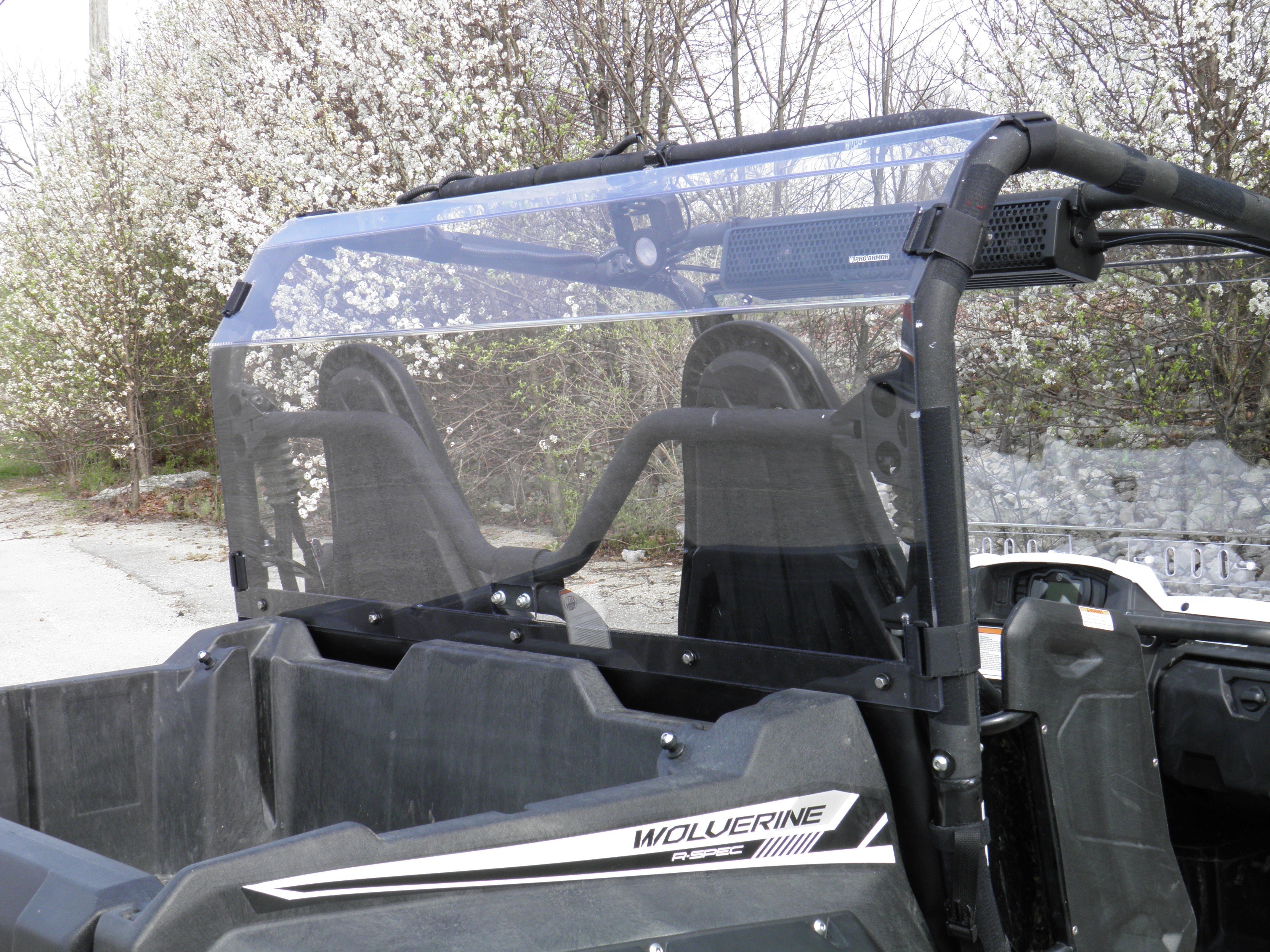 Photo of Yamaha Wolverine - 1 Pc Lexan Back Panel w/Vent Option by 3 Star UTV - Premium Windshields for UTVs / Side by Sides