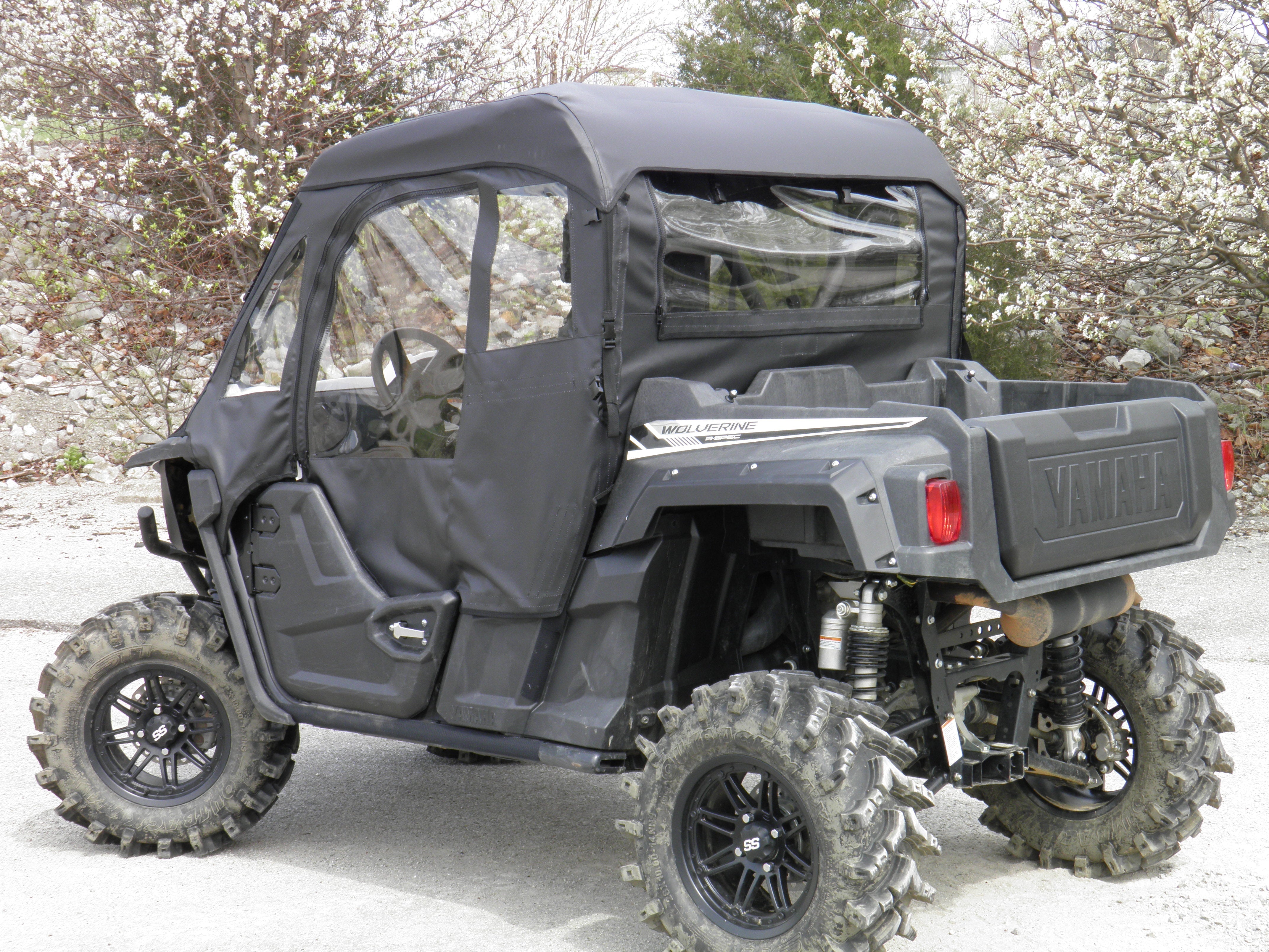 Photo of Yamaha Wolverine - Full Cab Enclosure with Vinyl Windshield (Half Doors) by 3 Star UTV - Premium Enclosures for UTVs / Side by Sides