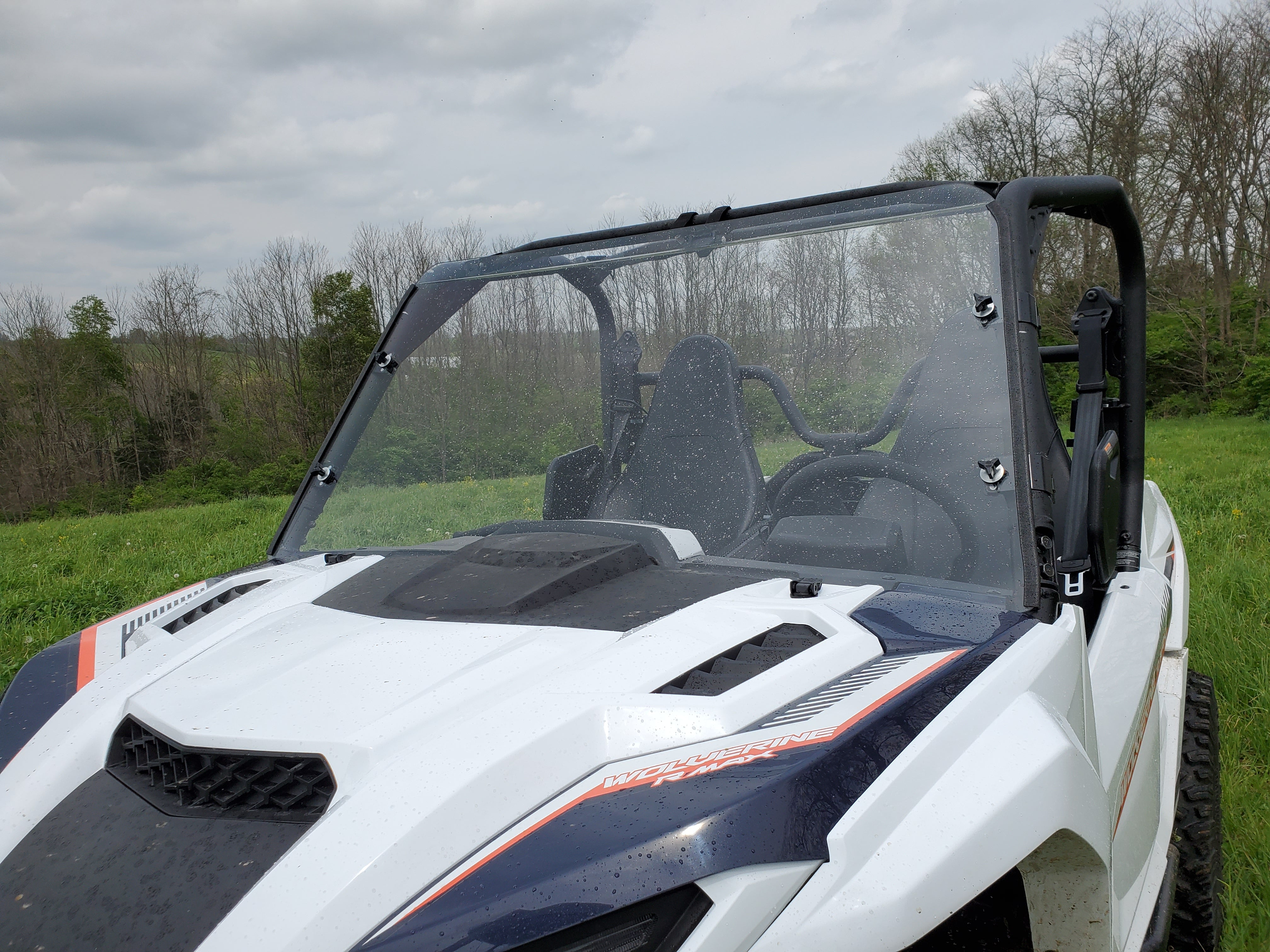 Photo of Yamaha Wolverine RMAX 1000 - 1 pc Windshield w/Hard Coat, Clamp and Vent Options by 3 Star UTV - Premium Windshields for UTVs / Side by Sides