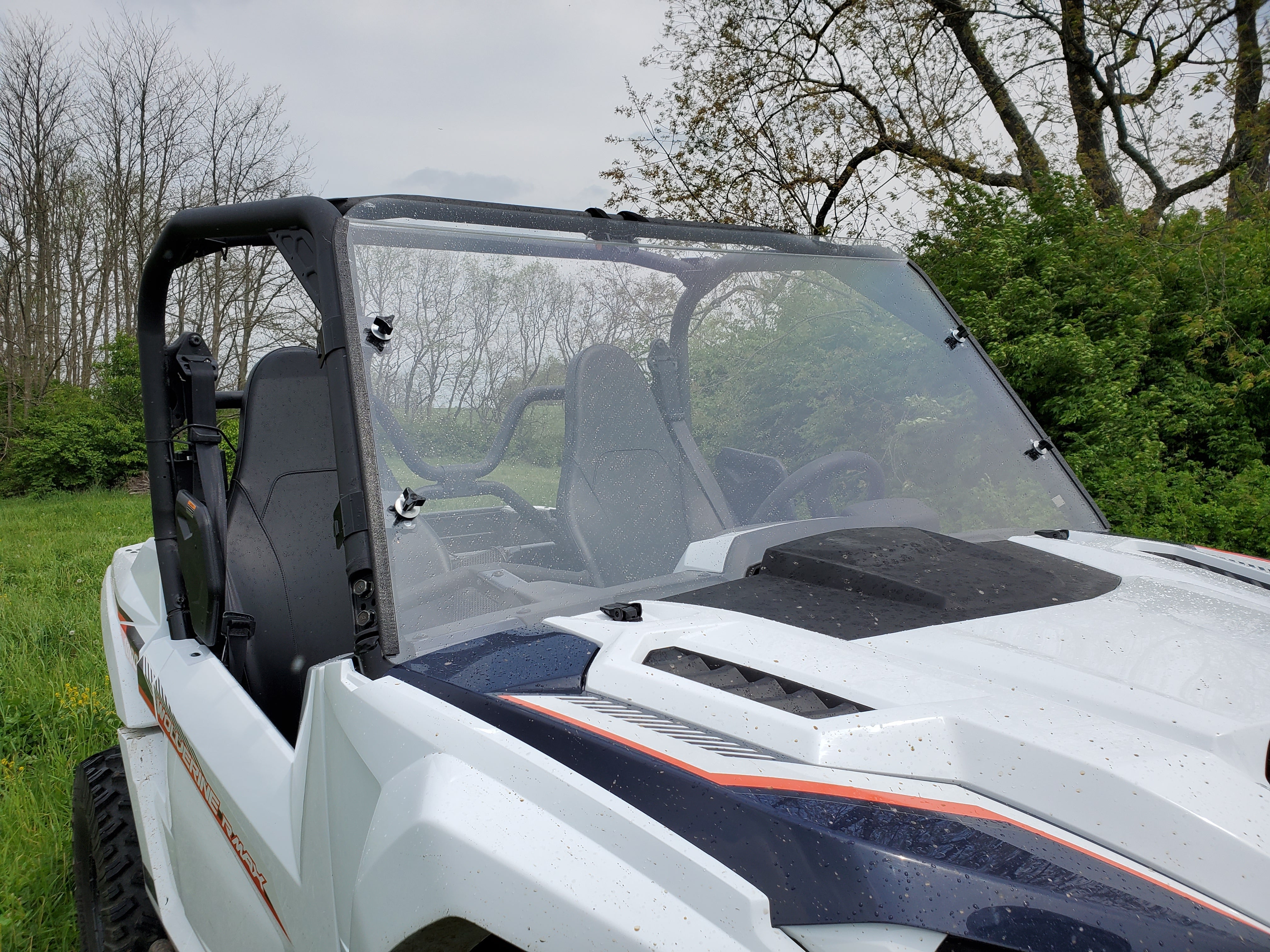 Photo of Yamaha Wolverine RMAX 1000 - 1 pc Windshield w/Hard Coat, Clamp and Vent Options by 3 Star UTV - Premium Windshields for UTVs / Side by Sides
