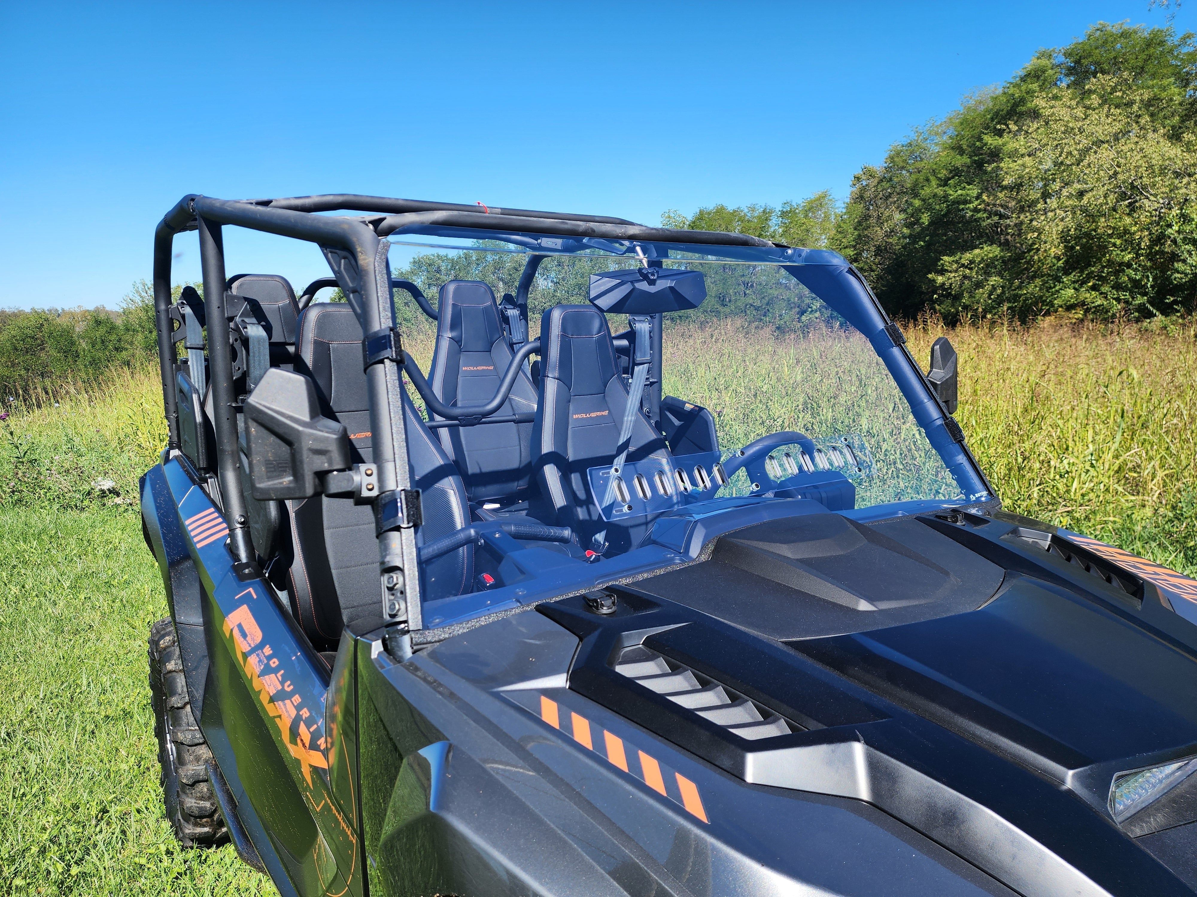 Photo of Yamaha Wolverine RMAX 4-1000 - 1 pc Scratch Resistant Windshield by 3 Star UTV - Premium Windshields for UTVs / Side by Sides