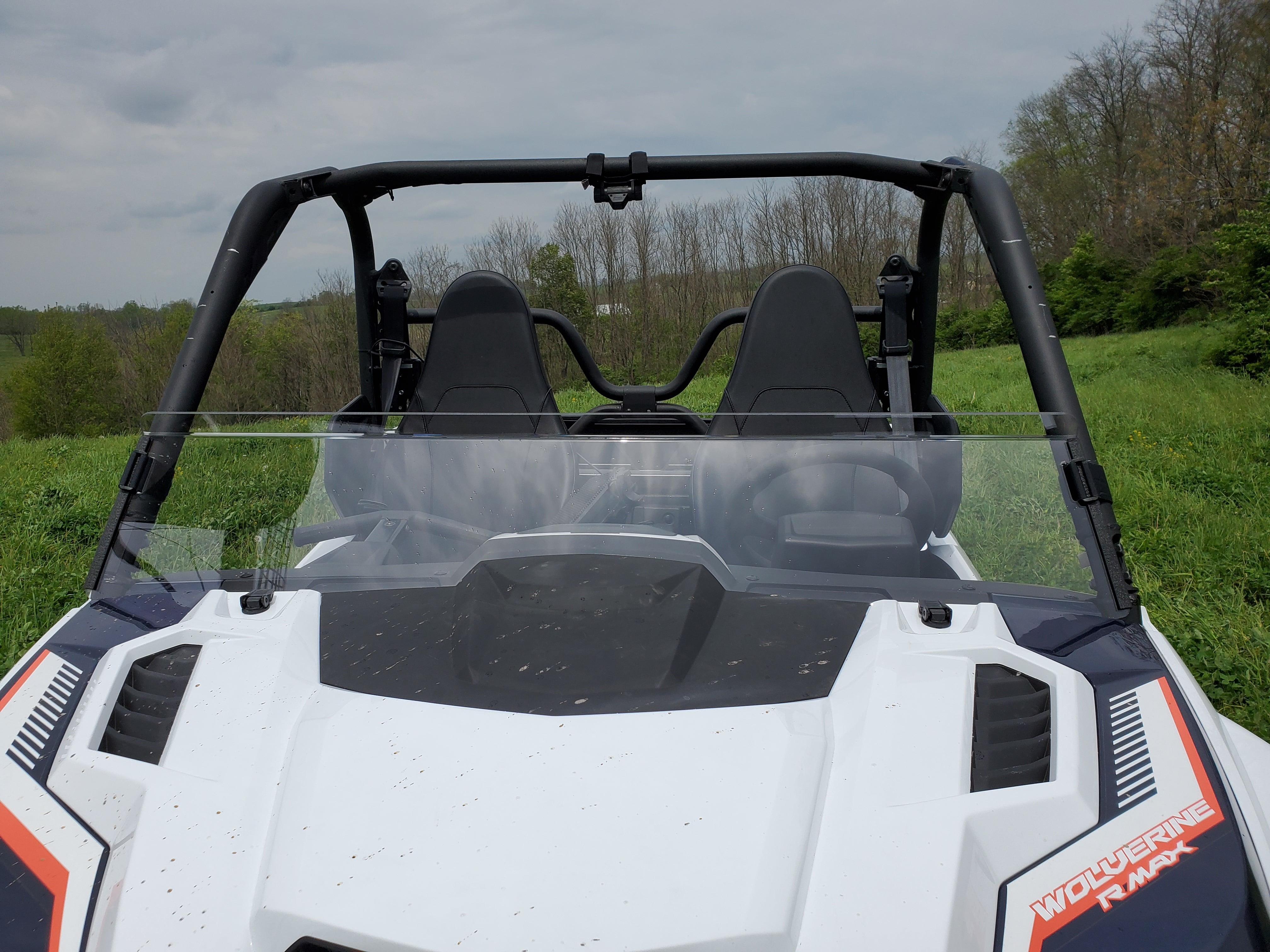 Photo of Yamaha Wolverine RMAX 4-1000 - Half Windshield w/Scratch Resistant Option by 3 Star UTV - Premium Windshields for UTVs / Side by Sides