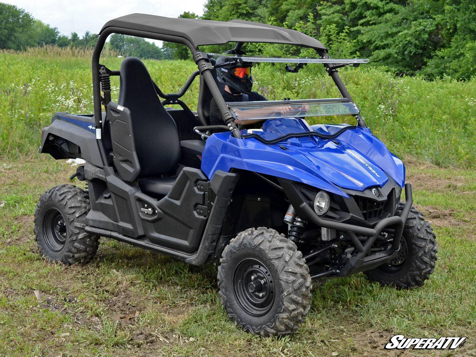 Photo of SuperATV Yamaha Wolverine Scratch Resistant Flip Windshield by SuperATV - Premium Windshields for UTVs / Side by Sides