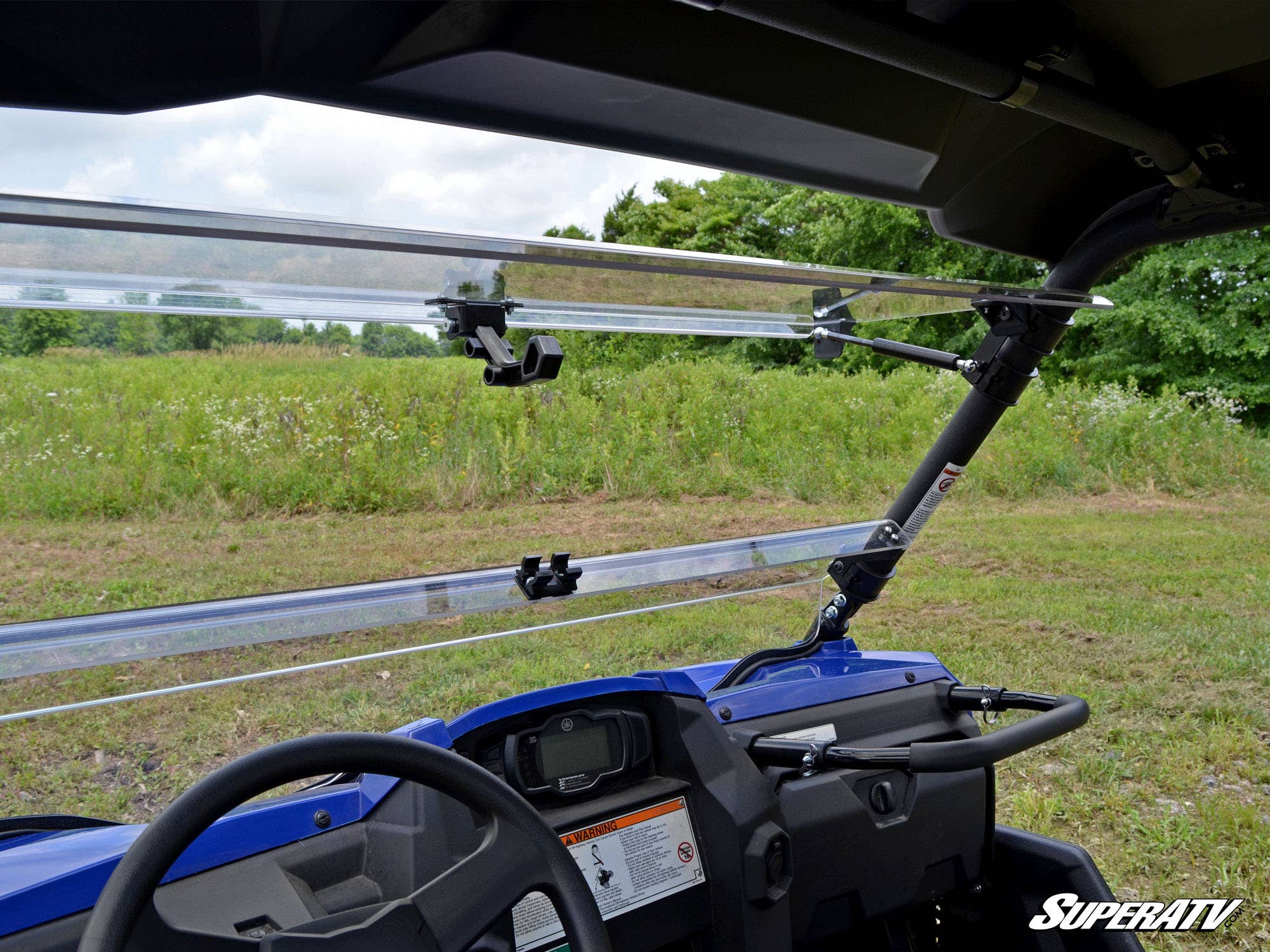 Photo of SuperATV Yamaha Wolverine Scratch Resistant Flip Windshield by SuperATV - Premium Windshields for UTVs / Side by Sides