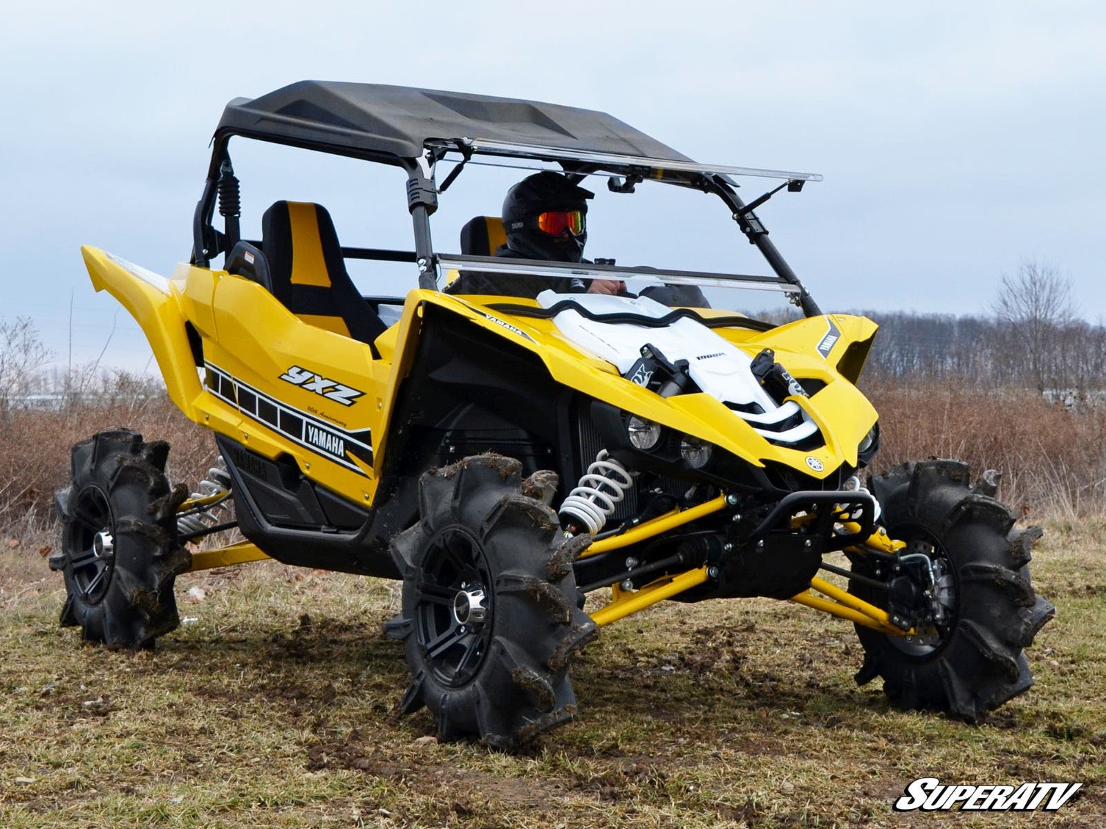 Photo of SuperATV Yamaha YXZ Scratch Resistant Flip Windshield by SuperATV - Premium Windshields for UTVs / Side by Sides