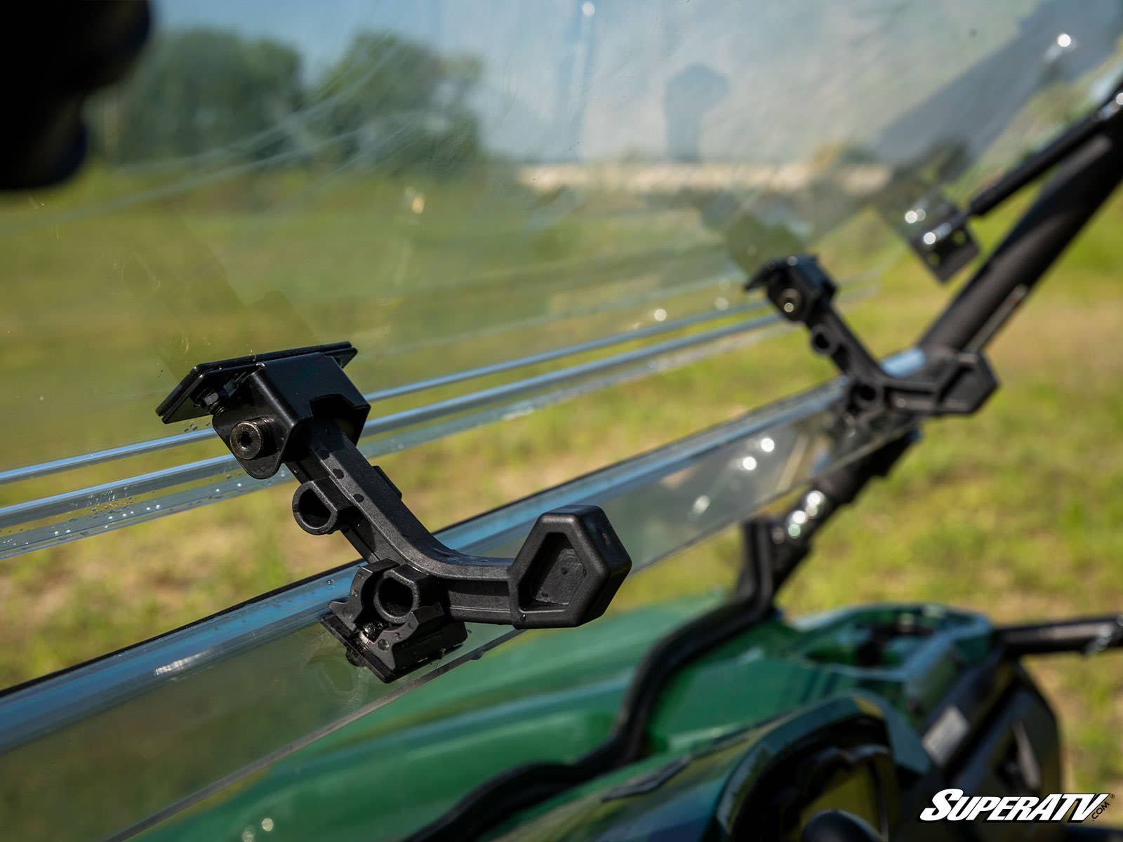 Photo of SuperATV Yamaha Viking Scratch Resistant Flip Windshield by SuperATV - Premium Windshields for UTVs / Side by Sides