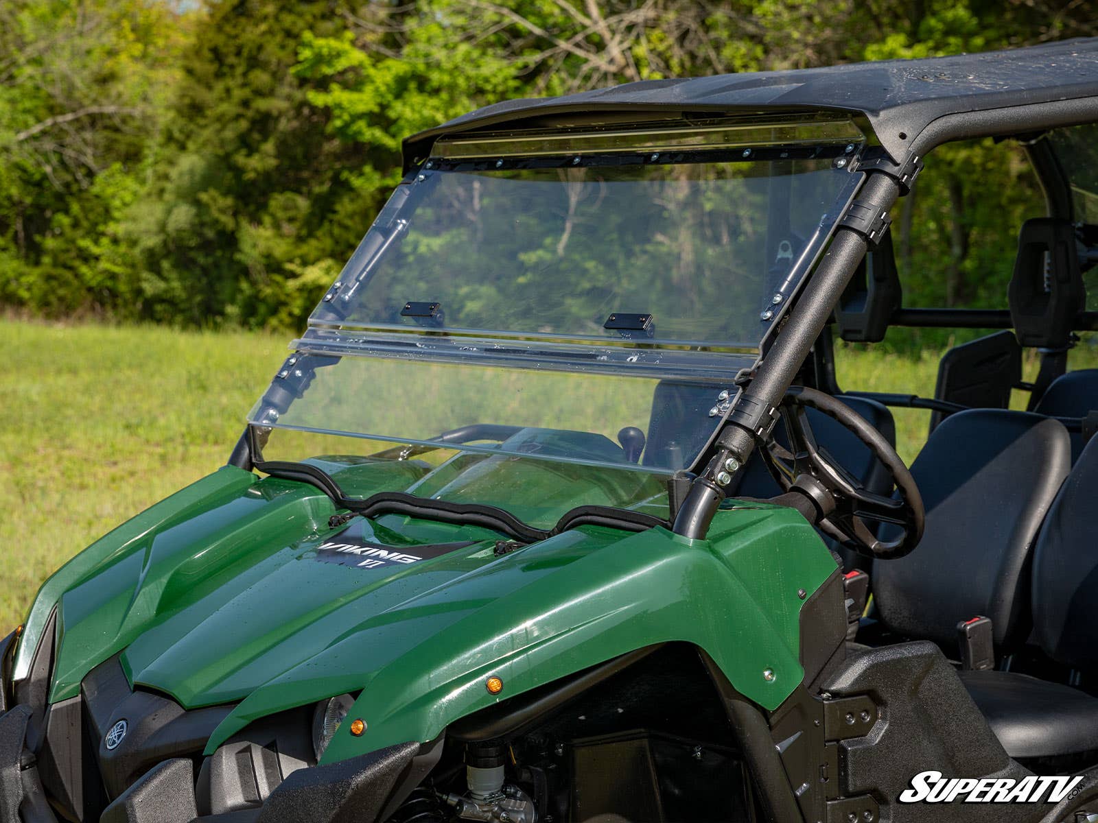 Photo of SuperATV Yamaha Viking Scratch Resistant Flip Windshield by SuperATV - Premium Windshields for UTVs / Side by Sides