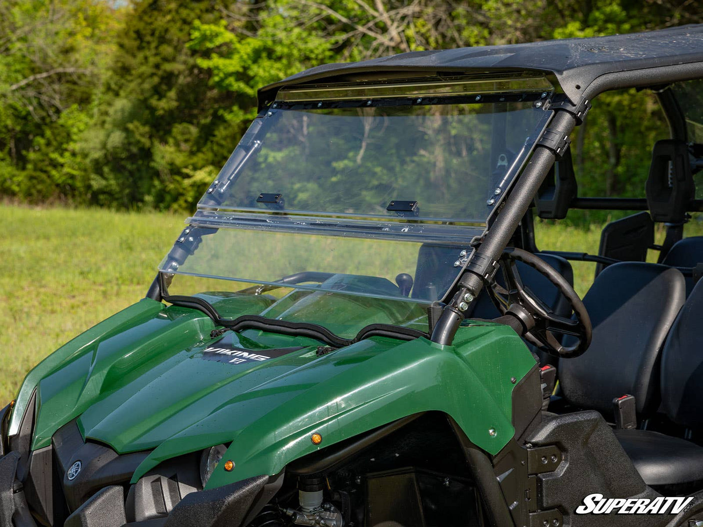 Photo of SuperATV Yamaha Viking Scratch Resistant Flip Windshield by SuperATV - Premium Windshields for UTVs / Side by Sides