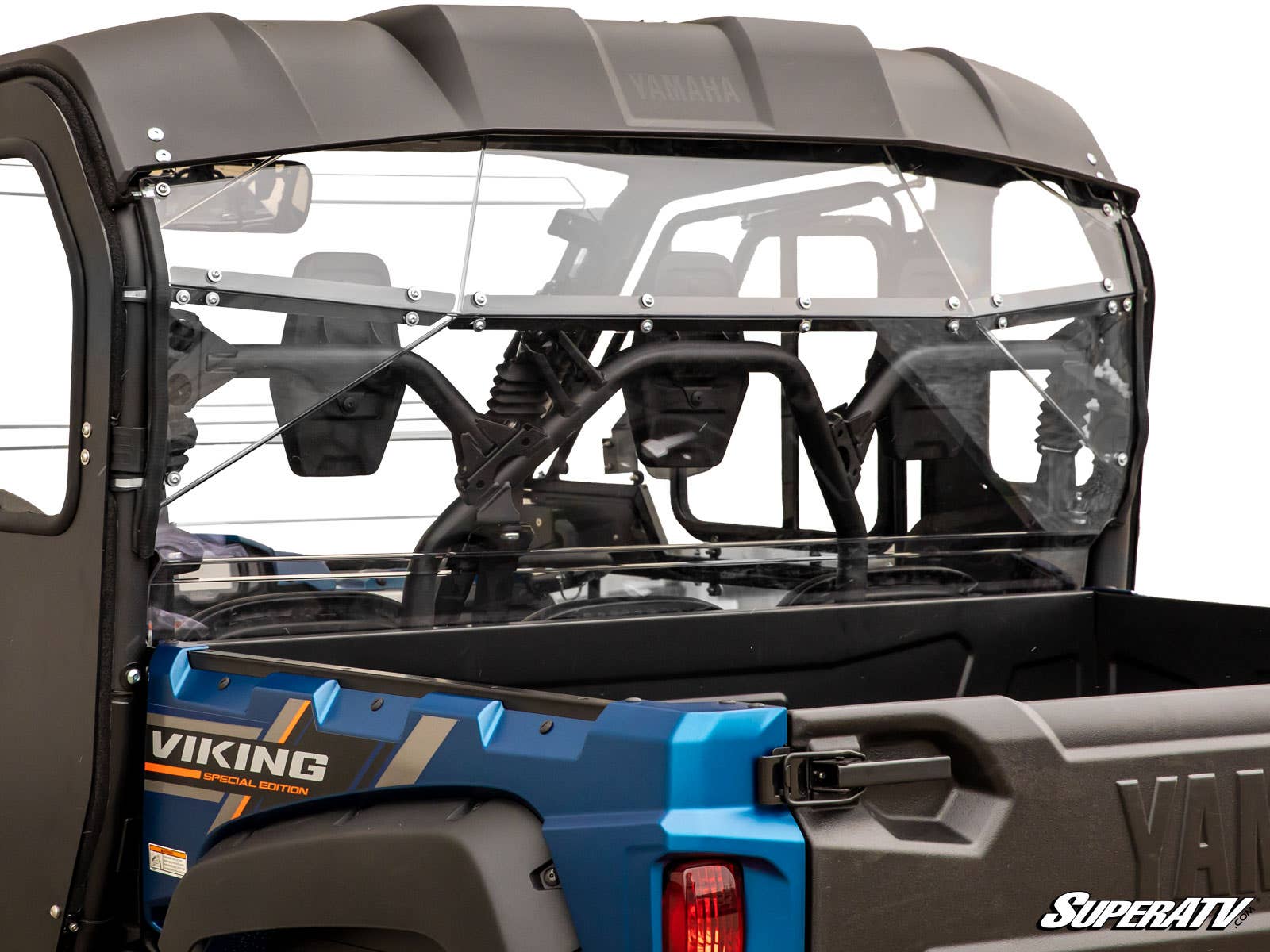 Photo of SuperATV Yamaha Viking Rear Windshield by SuperATV - Premium Windshields for UTVs / Side by Sides