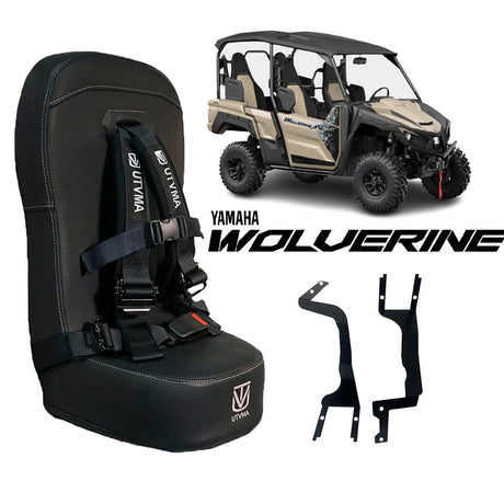 Photo of Yamaha Wolverine X4 Bump Seat (2018-2025) by UTV Mountain Accessories - Premium Bump Seats for UTVs / Side by Sides