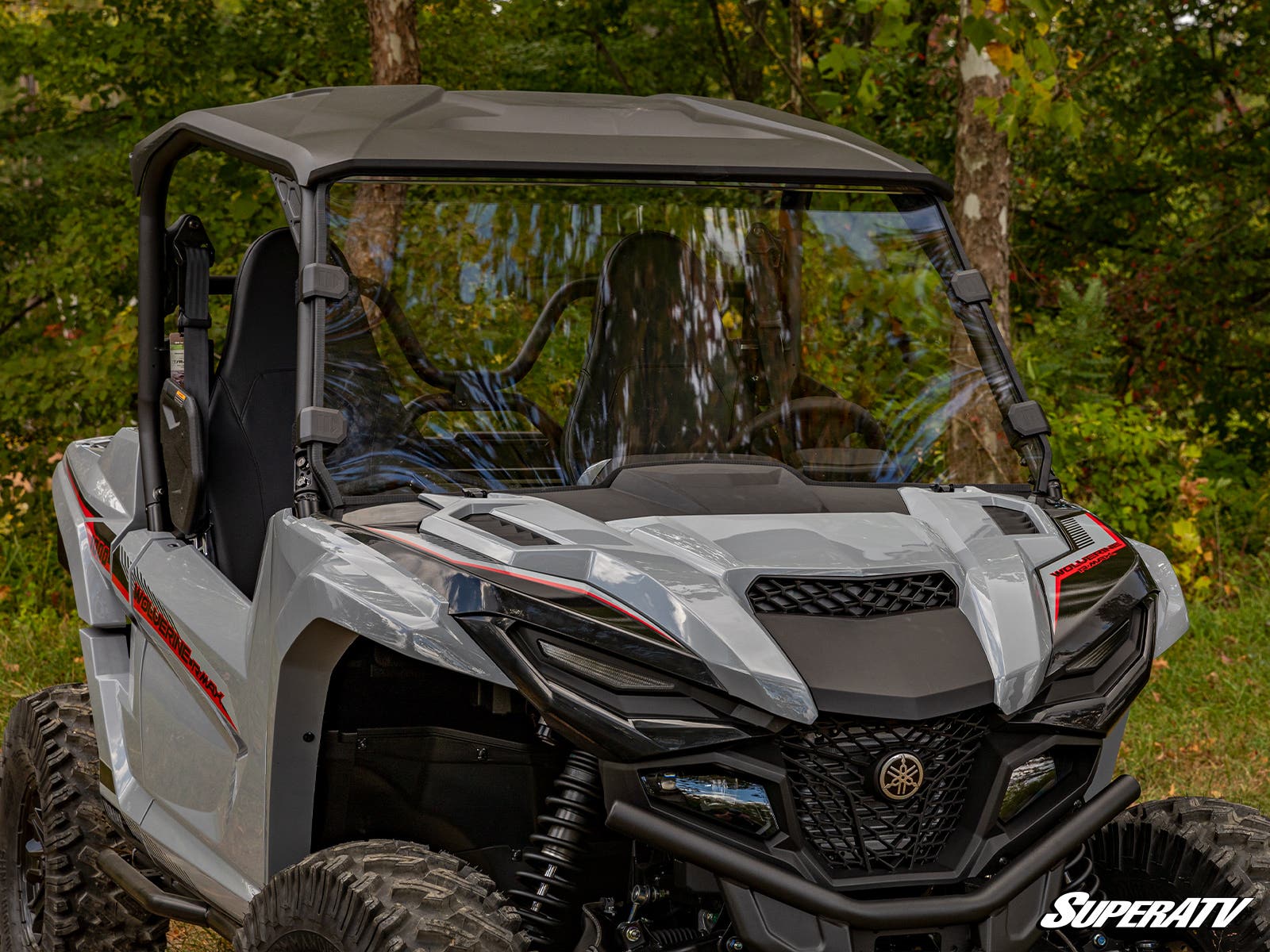 Photo of SuperATV Yamaha Wolverine RMAX 1000 Scratch Resistant Full Windshield by SuperATV - Premium Windshields for UTVs / Side by Sides