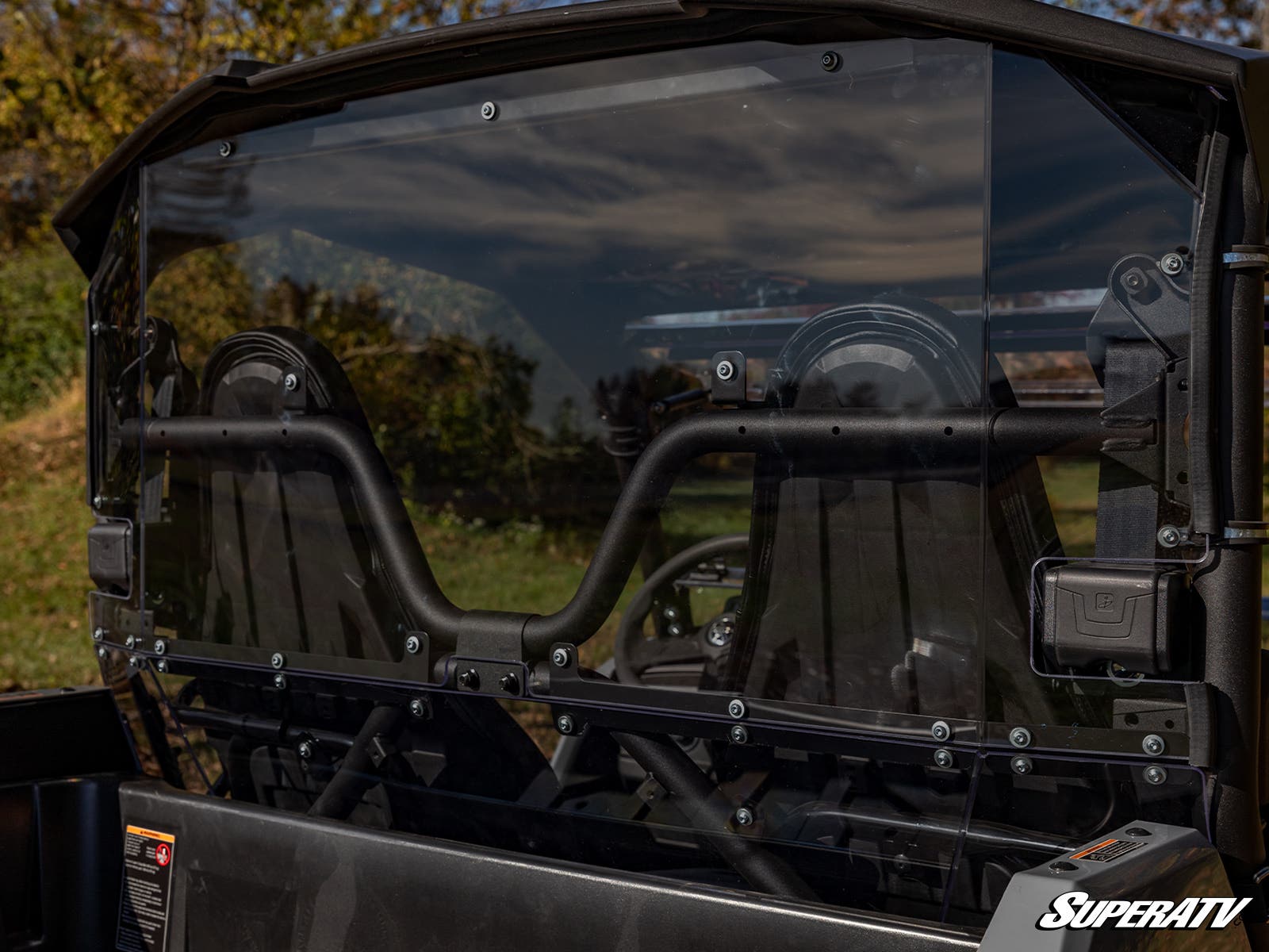 Photo of SuperATV Yamaha Wolverine RMAX2 1000 Scratch-Resistant Rear Windshield by SuperATV - Premium Windshields for UTVs / Side by Sides